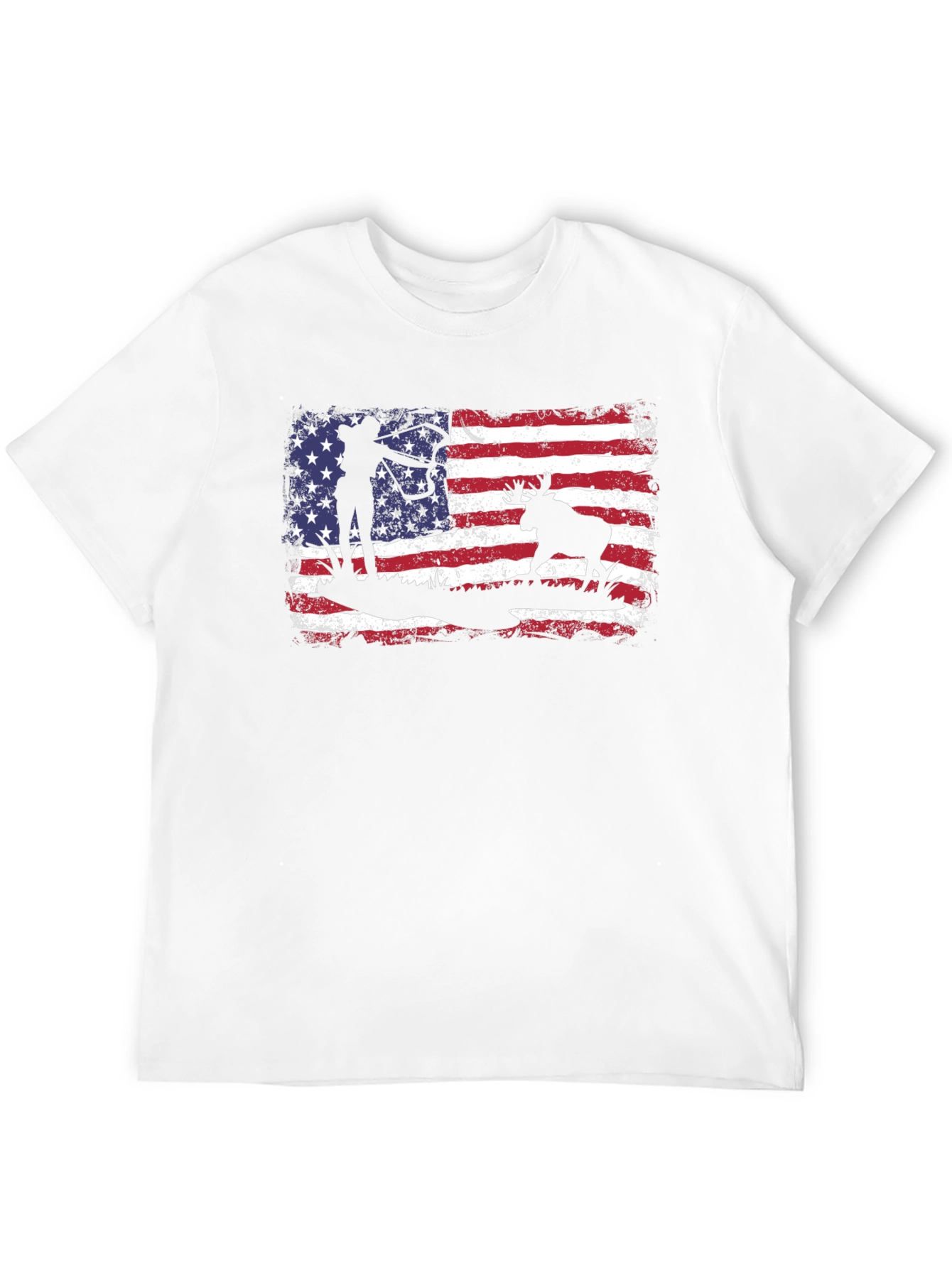 American Flag Hunter & Moose Graphic Tee