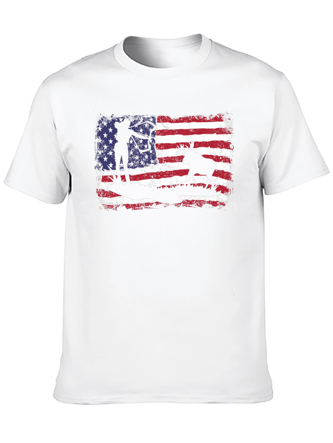 American Flag Hunter & Moose Graphic Tee