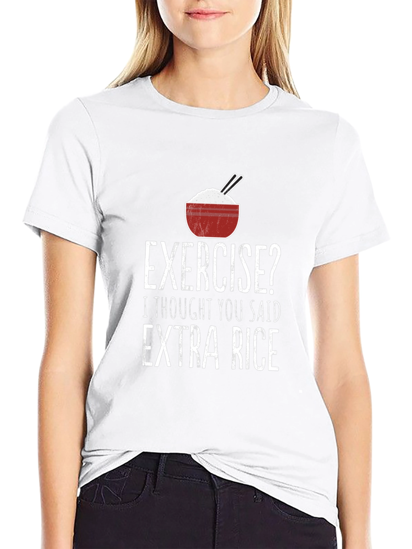 Exercise? Extra Rice Funny T-Shirt