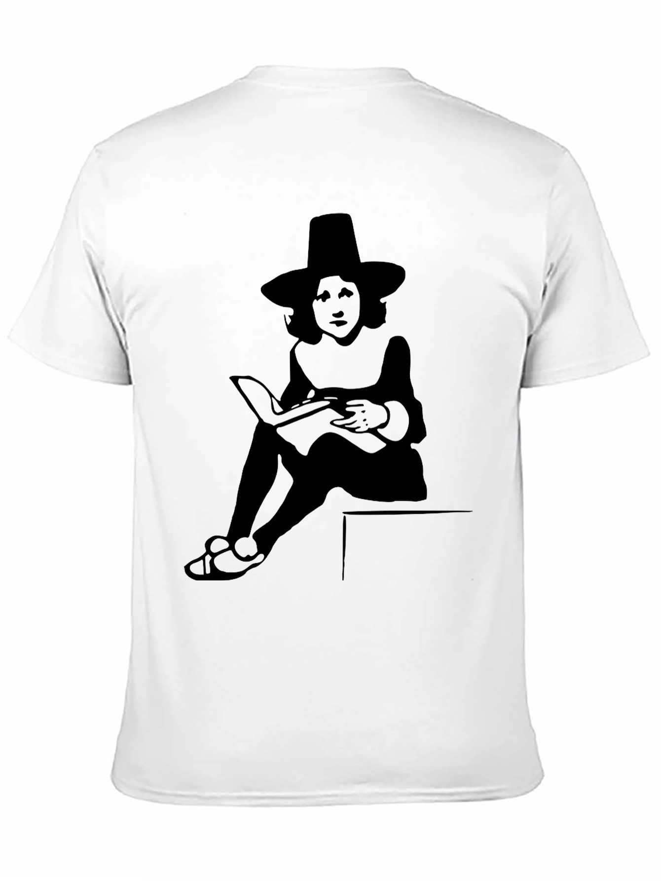 Quaint Reader Graphic Tee - Classic Black Shirt