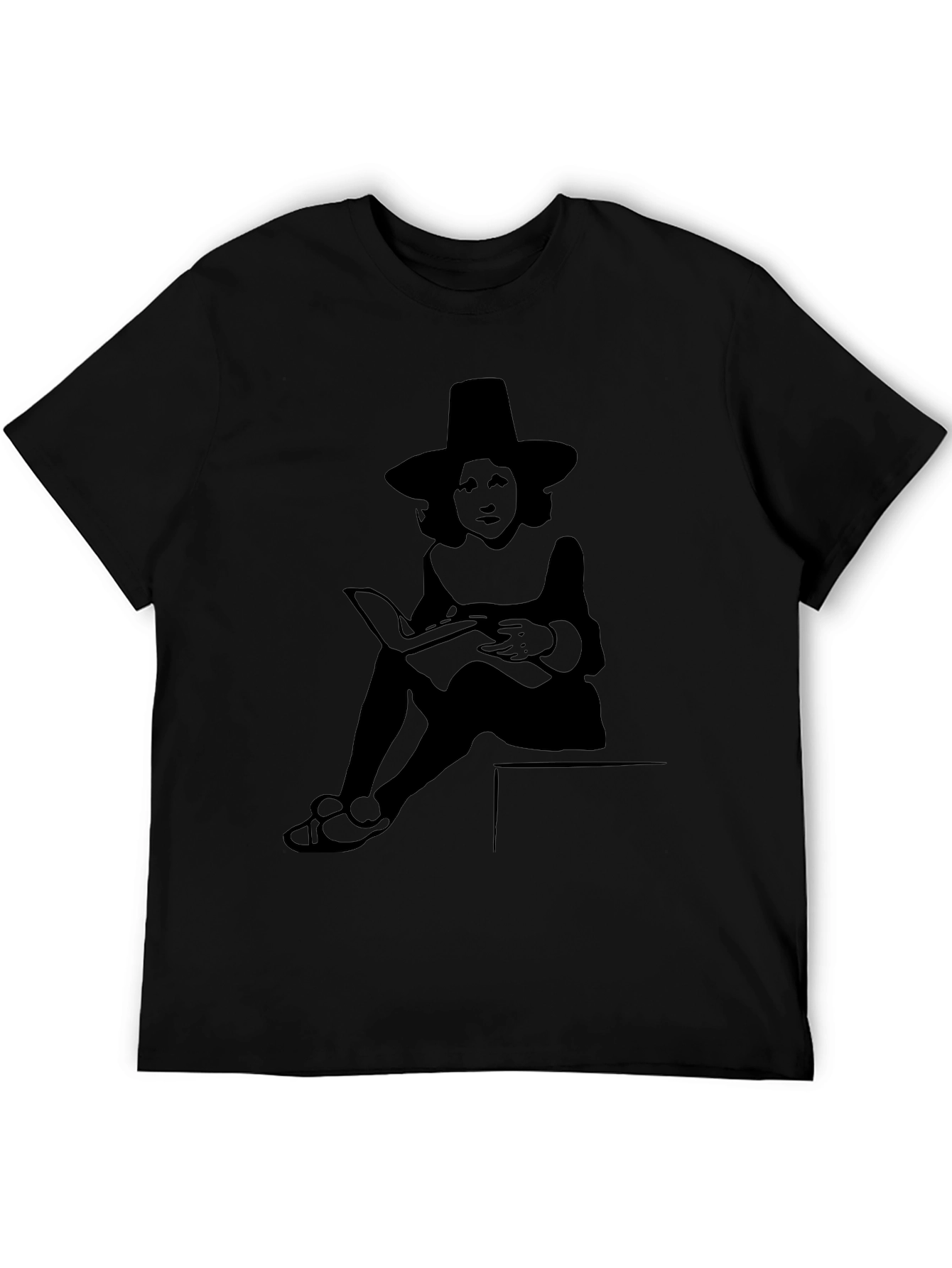 Quaint Reader Graphic Tee - Classic Black Shirt