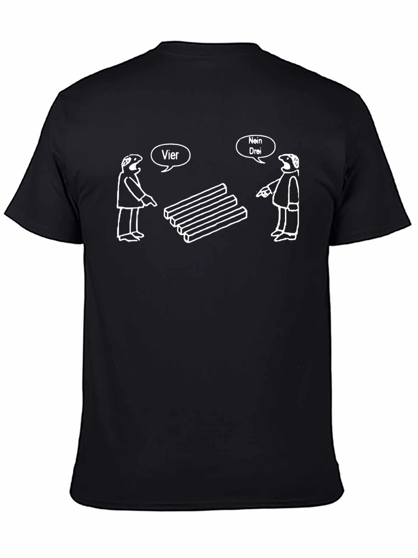 Optical Illusion Humor T-Shirt - Vier Nein Drei