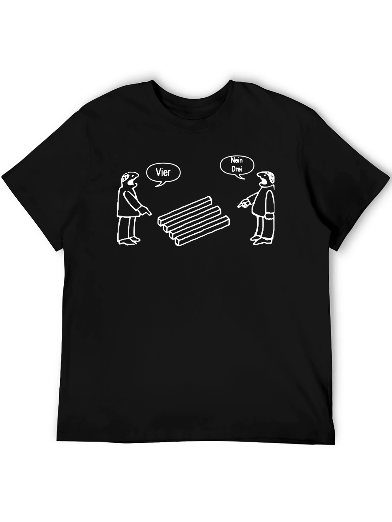Optical Illusion Humor T-Shirt - Vier Nein Drei