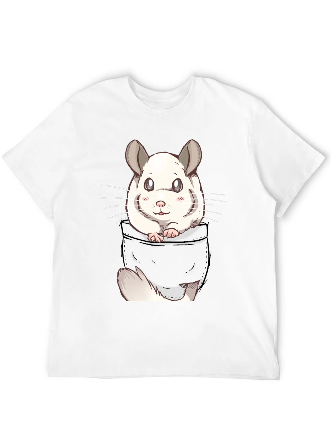 Cute Chinchilla Pocket T-Shirt