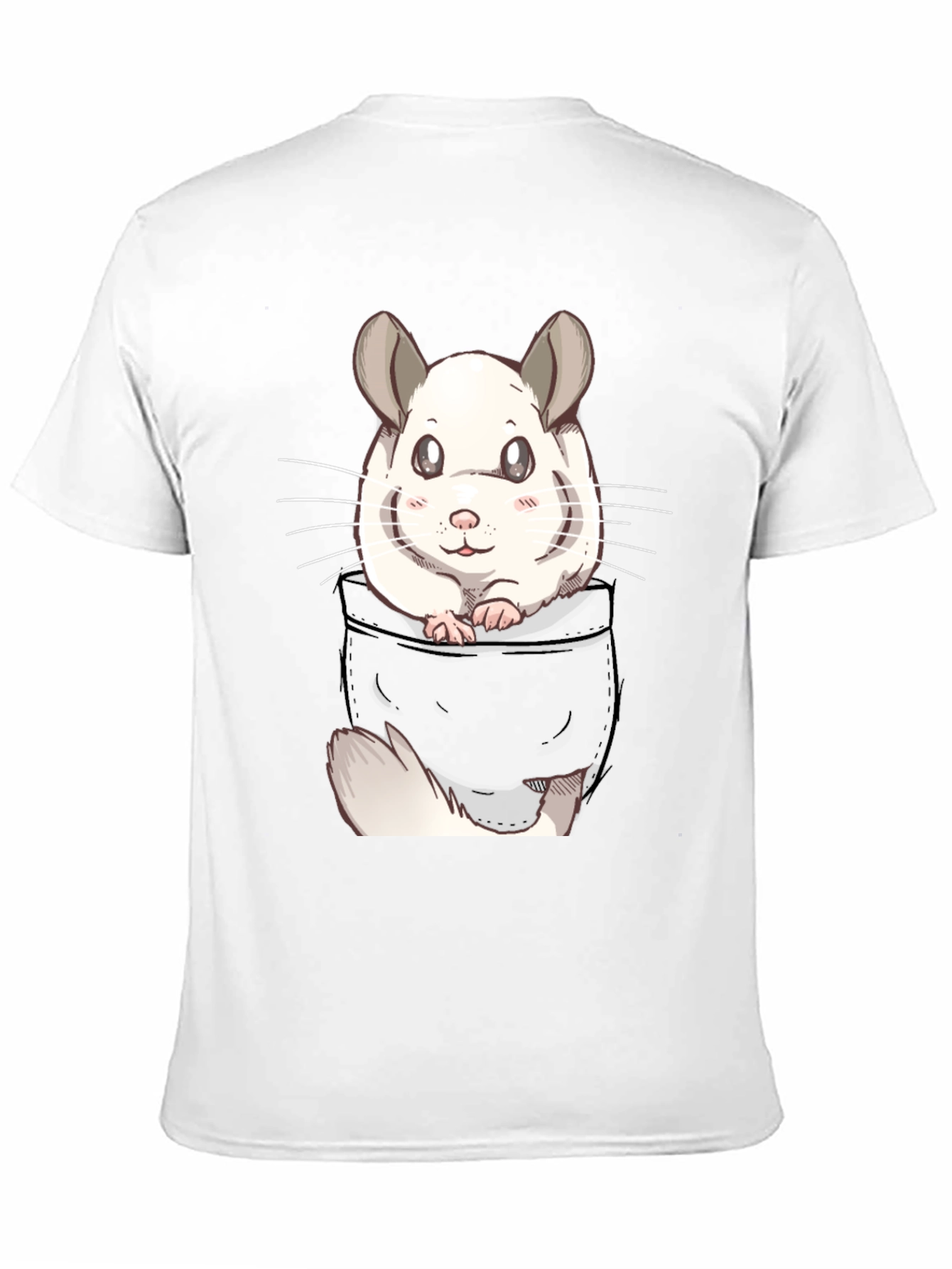 Cute Chinchilla Pocket T-Shirt
