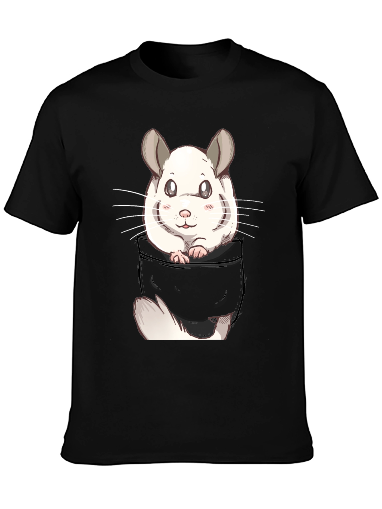 Cute Chinchilla Pocket T-Shirt