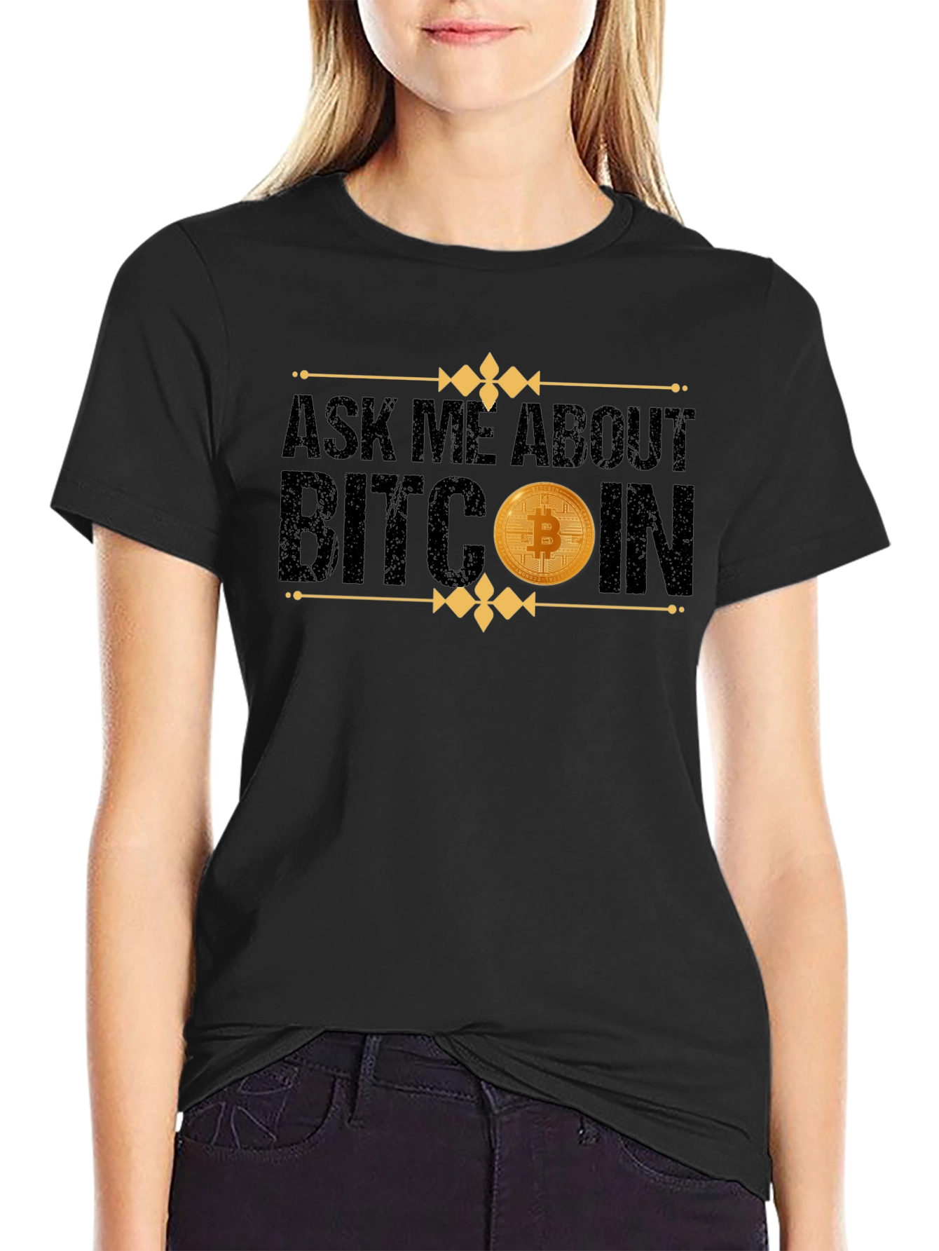 Ask Me About Bitcoin Black T-Shirt
