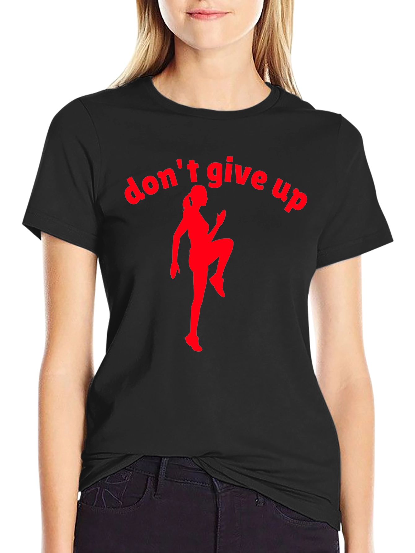 Dont Give Up! Black Graphic Tee