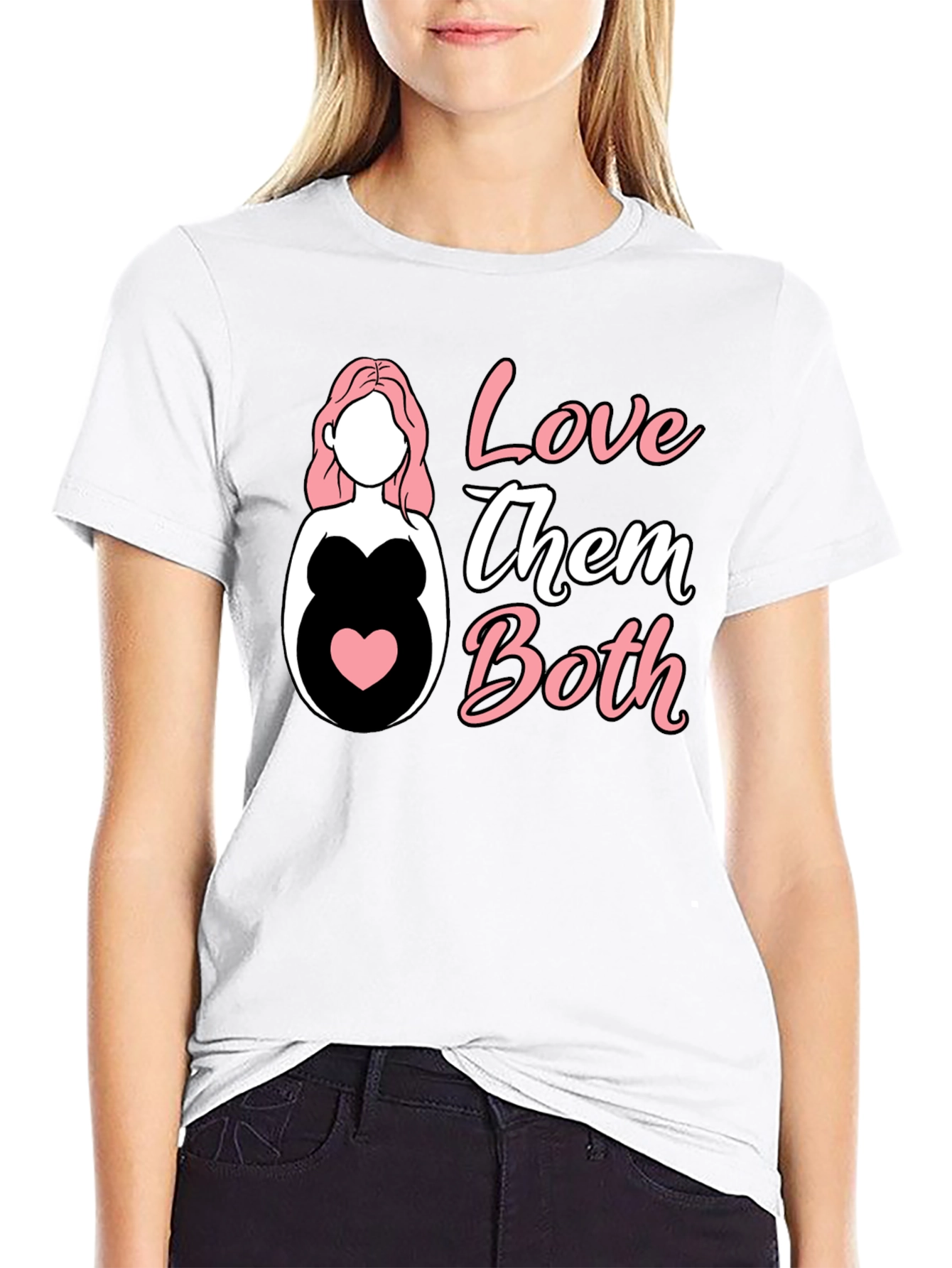 Love Them Both Pregnancy T-Shirt