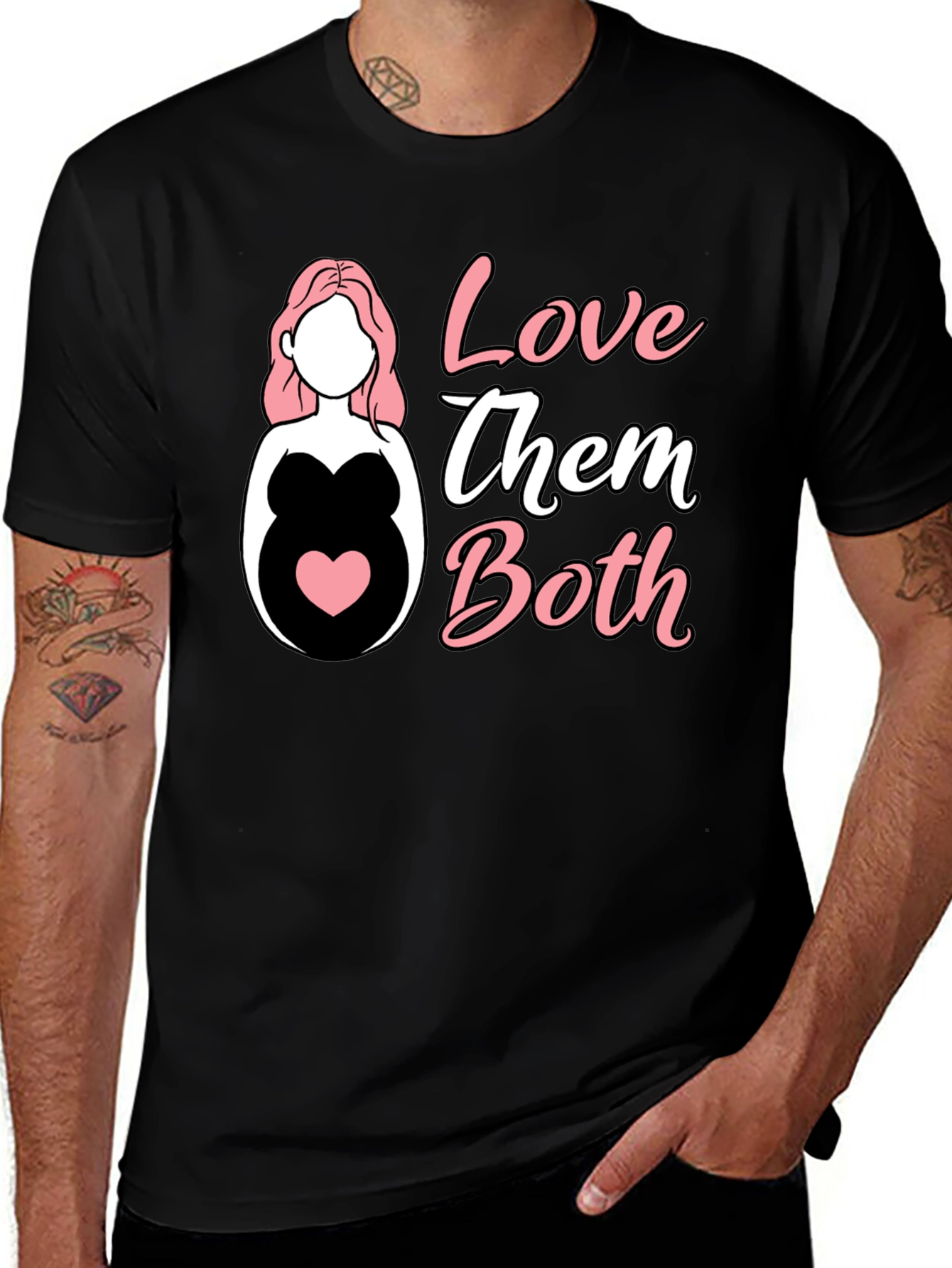 Love Them Both Pregnancy T-Shirt