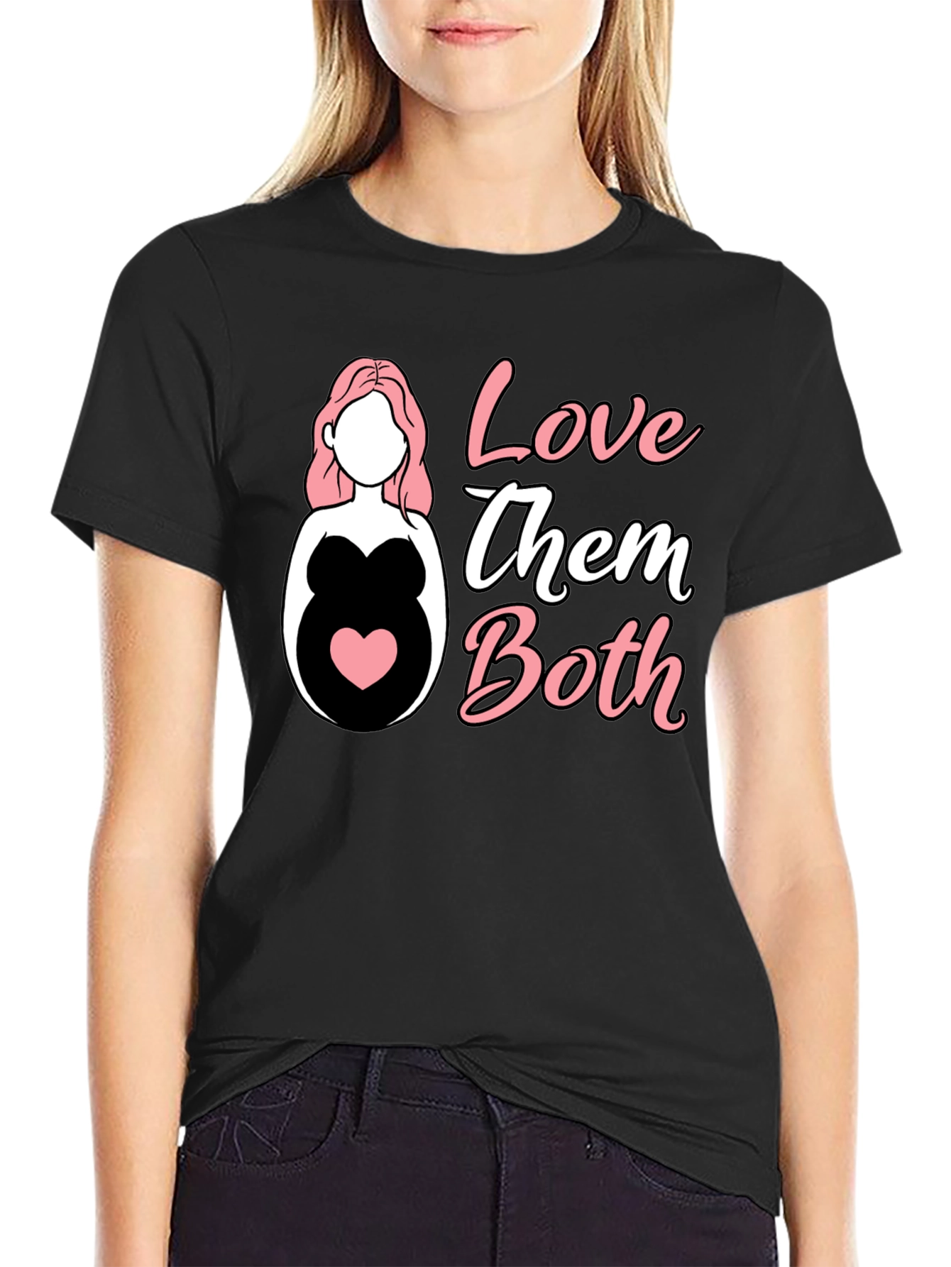 Love Them Both Pregnancy T-Shirt