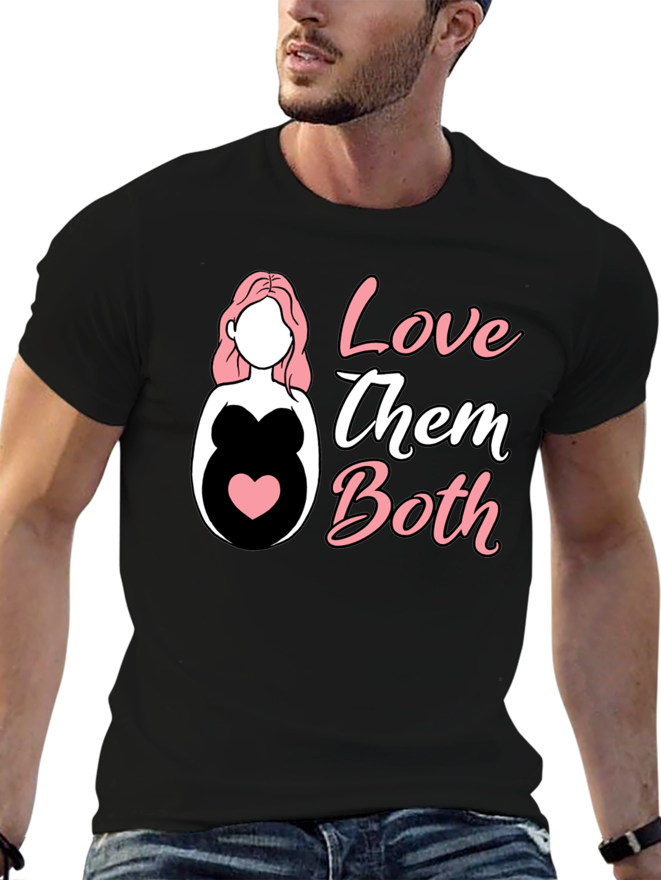 Love Them Both Pregnancy T-Shirt