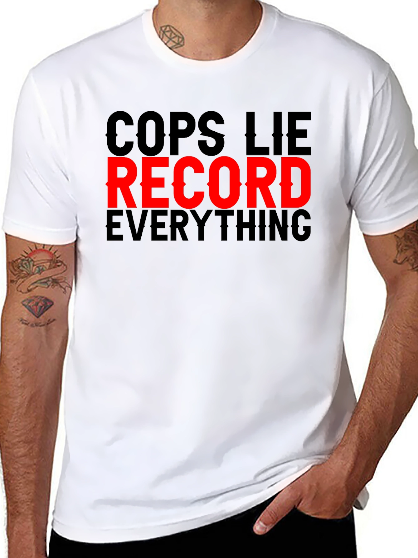 Cops Lie Record Everything Graphic Tee
