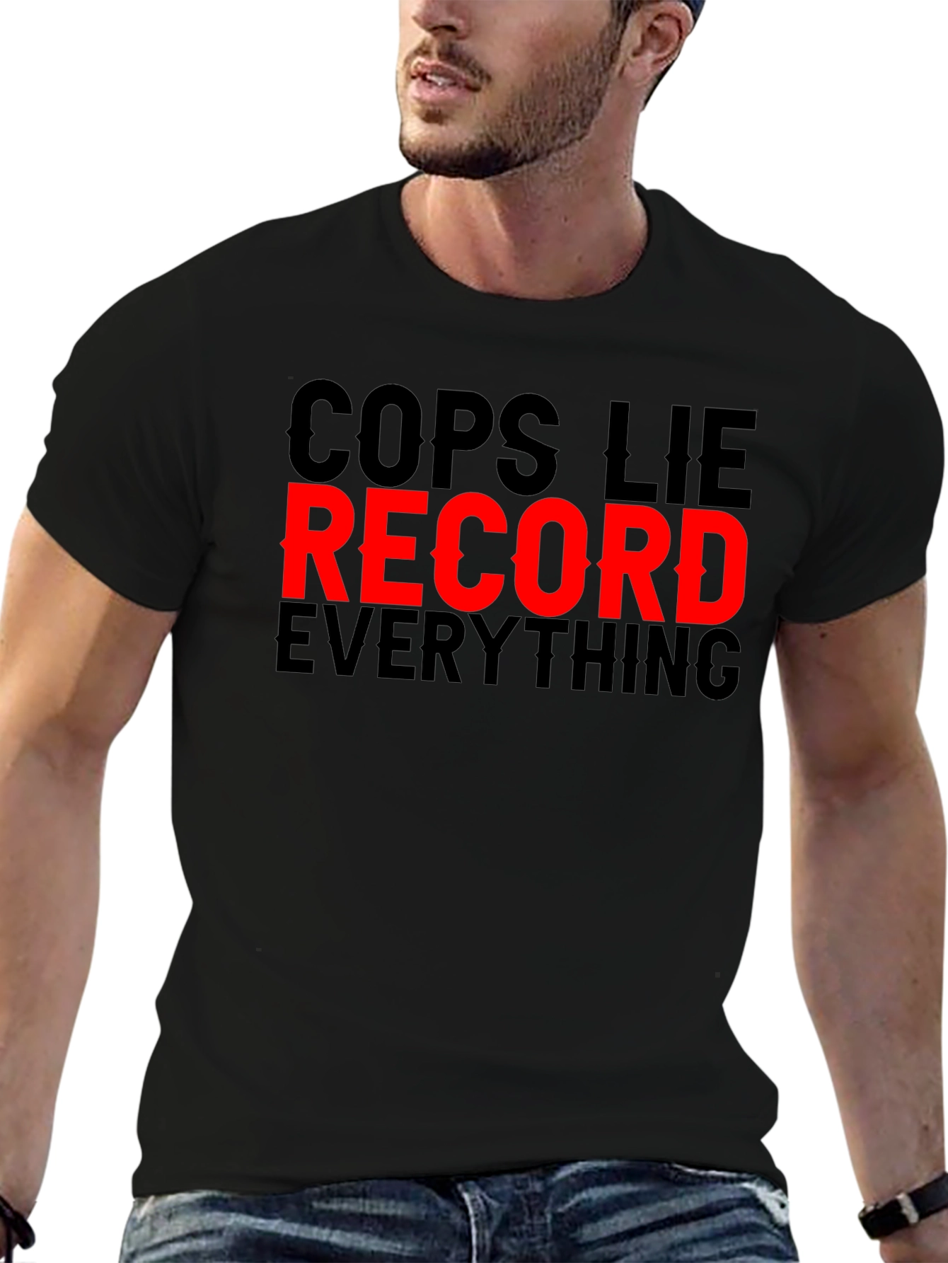 Cops Lie Record Everything Graphic Tee