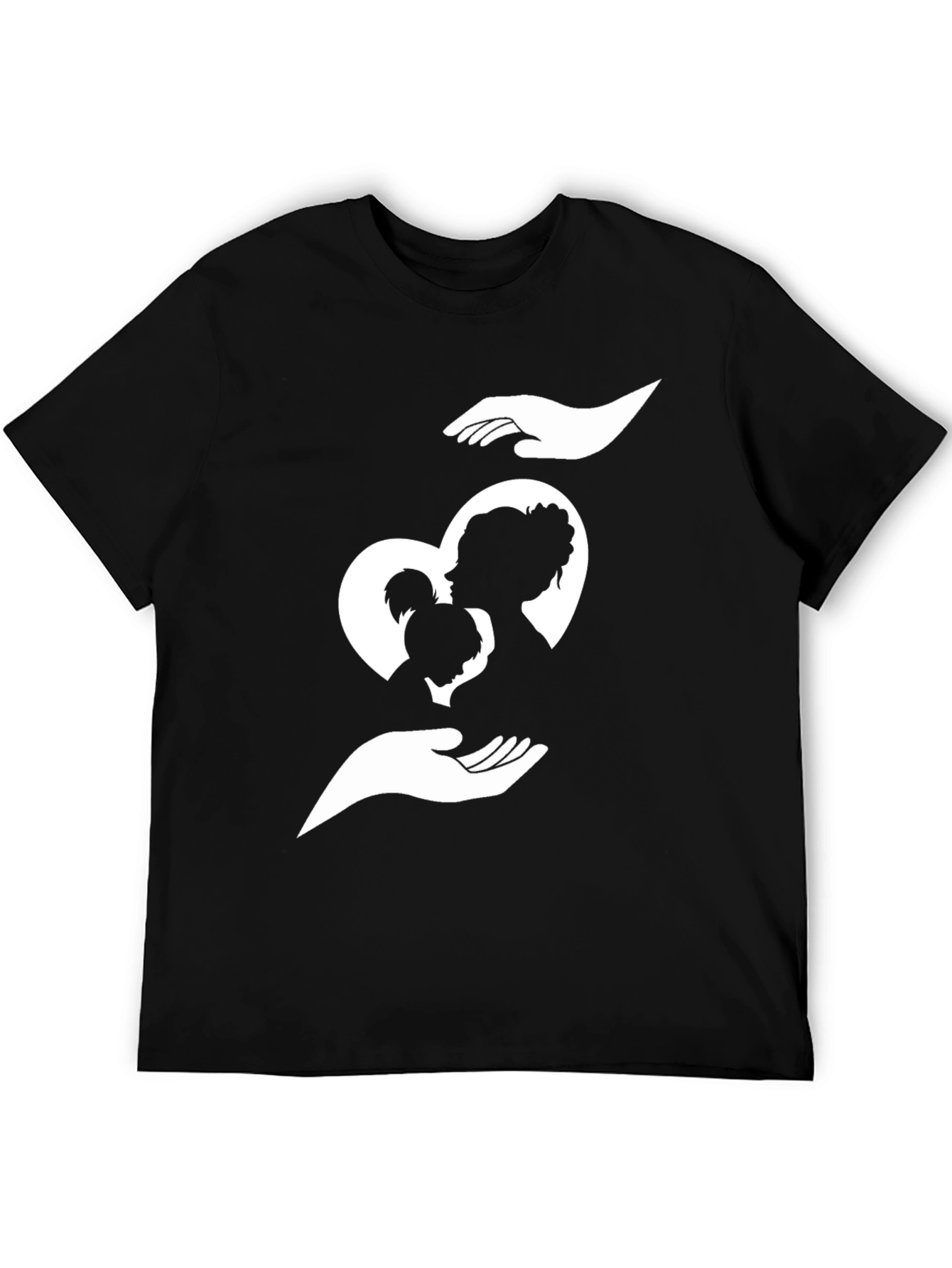 Mothers Love T-Shirt - Heart Silhouette Design