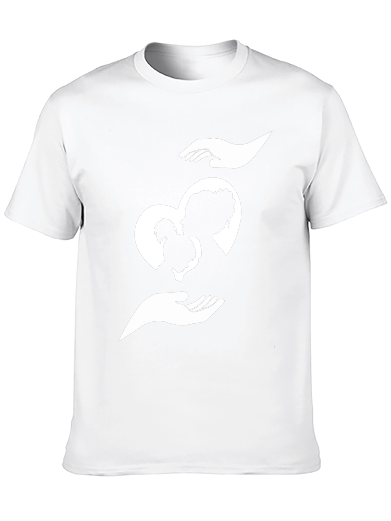 Mothers Love T-Shirt - Heart Silhouette Design