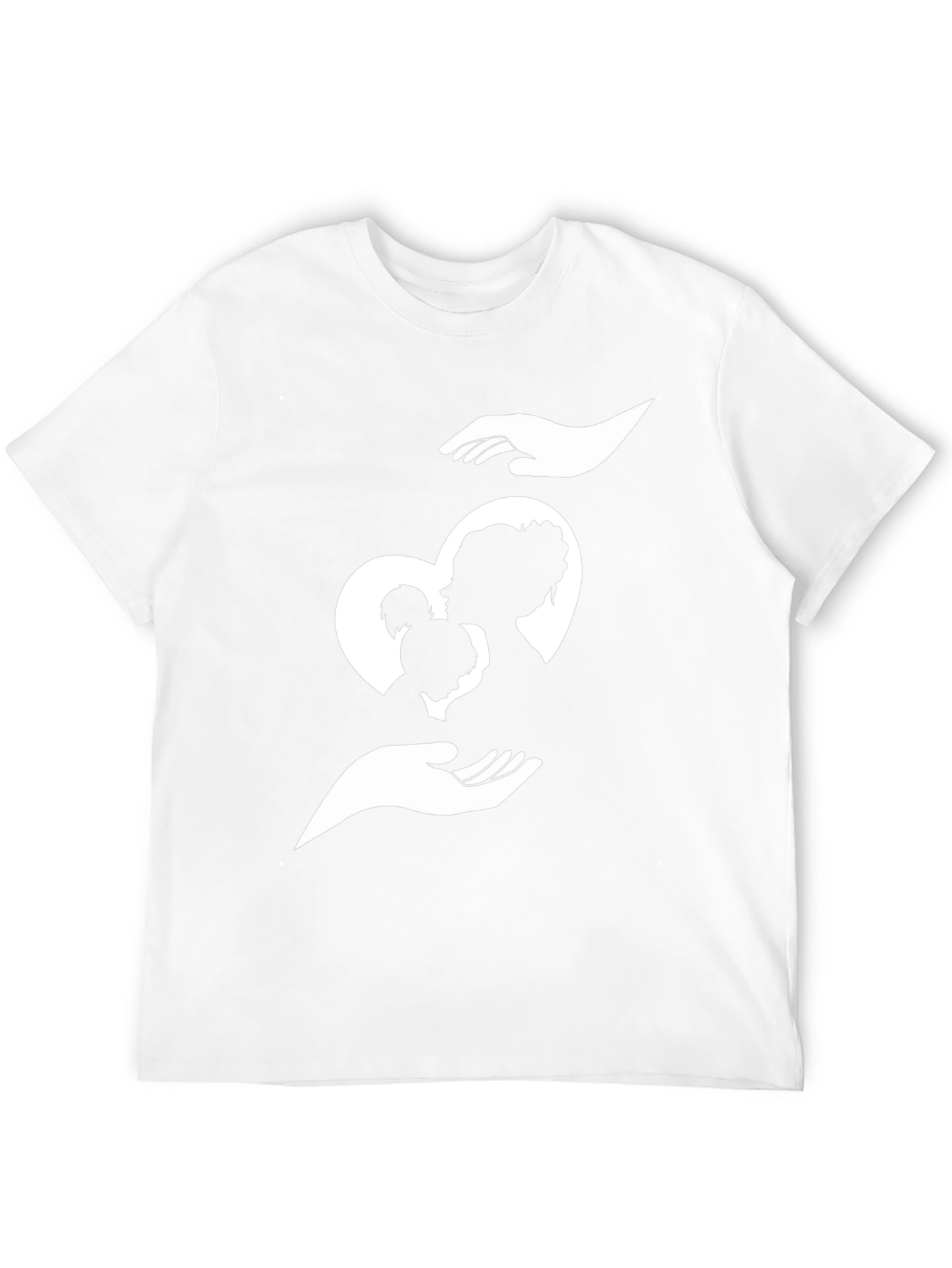 Mothers Love T-Shirt - Heart Silhouette Design