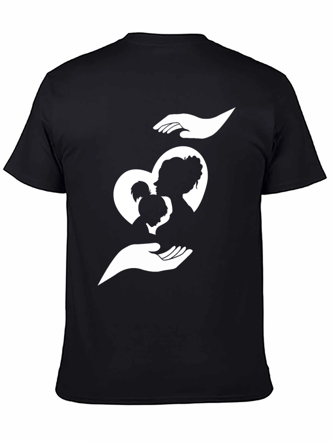 Mothers Love T-Shirt - Heart Silhouette Design