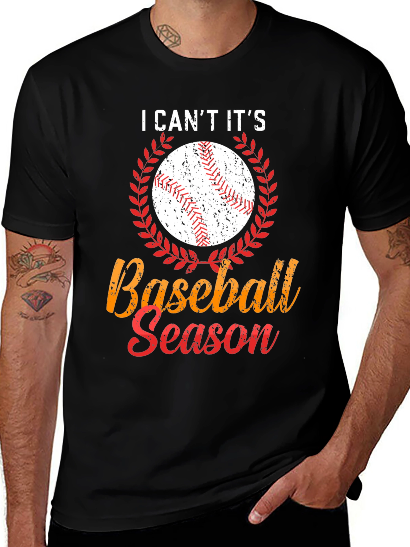 I Cant Its Baseball Season Graphic T-Shirt