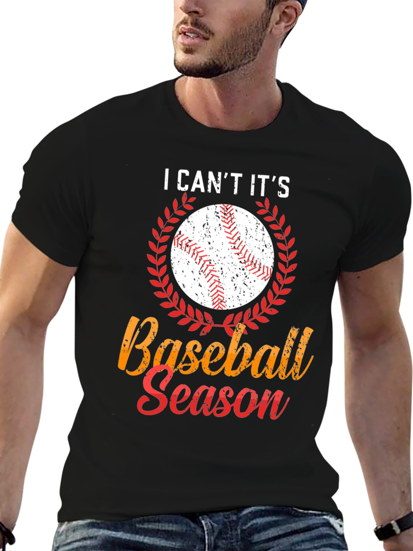 I Cant Its Baseball Season Graphic T-Shirt