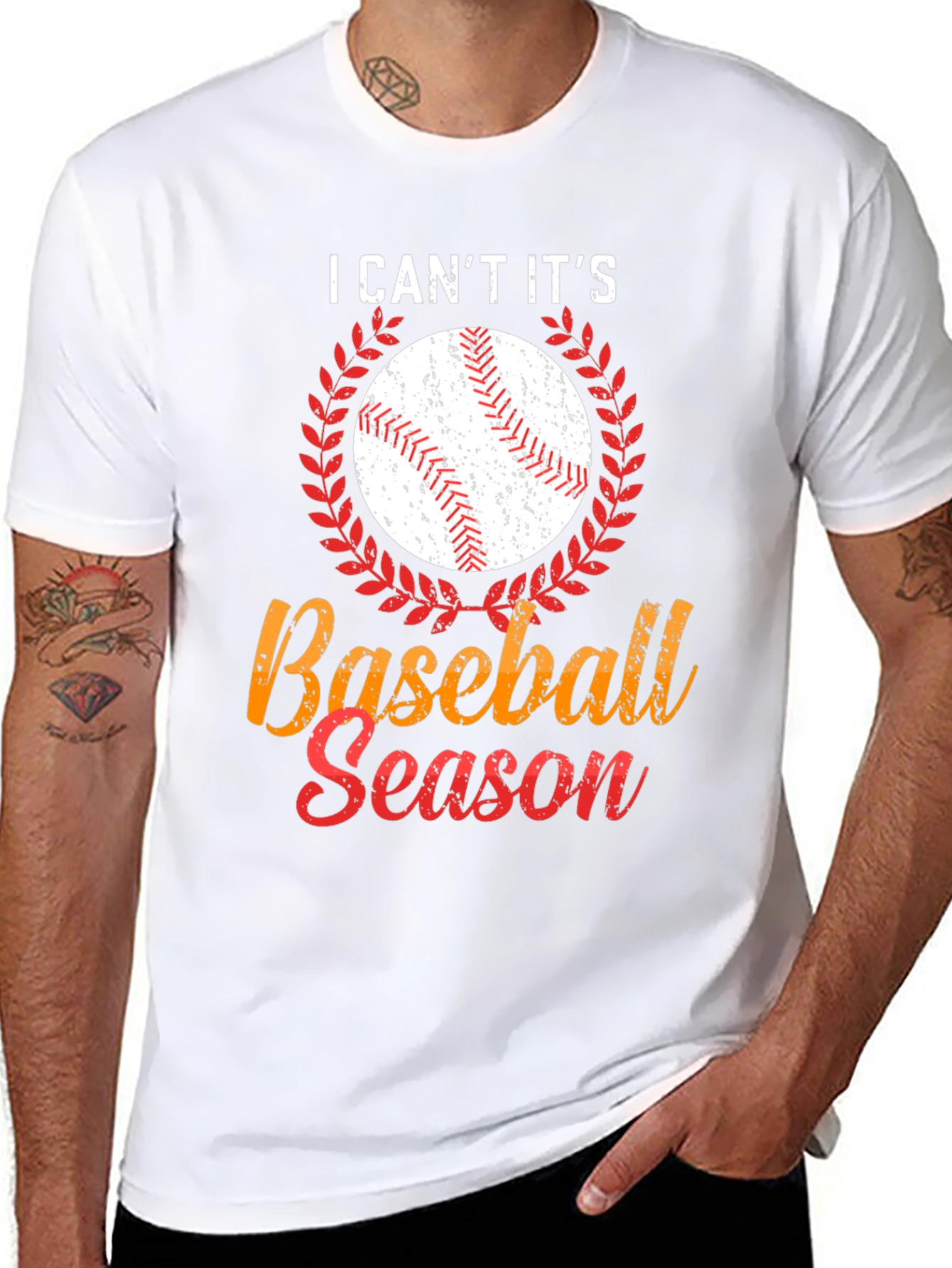 I Cant Its Baseball Season Graphic T-Shirt