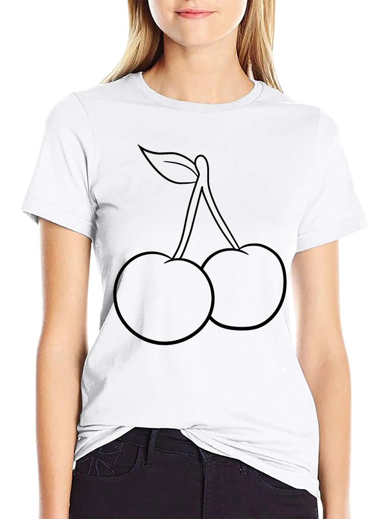 Black Cherry Print T-Shirt