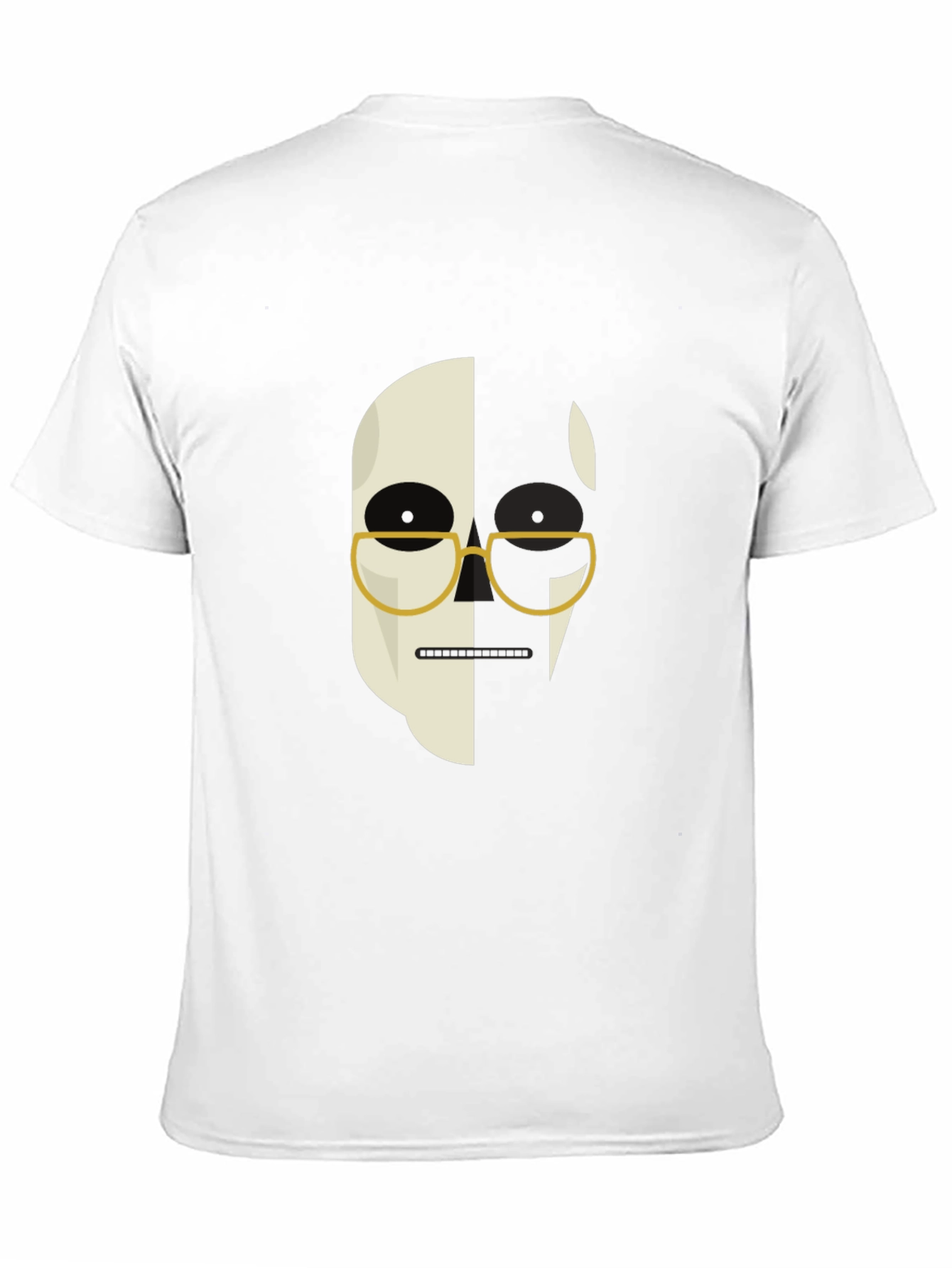 Abstract Face Graphic Print Mens Black T-Shirt