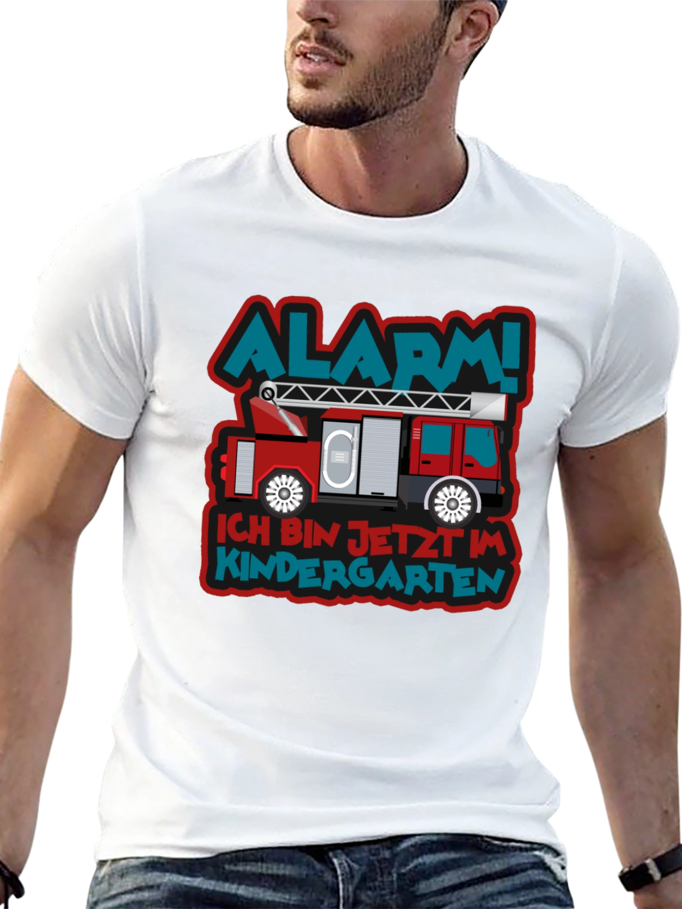 Alarm! Kindergarten Fire Truck T-Shirt