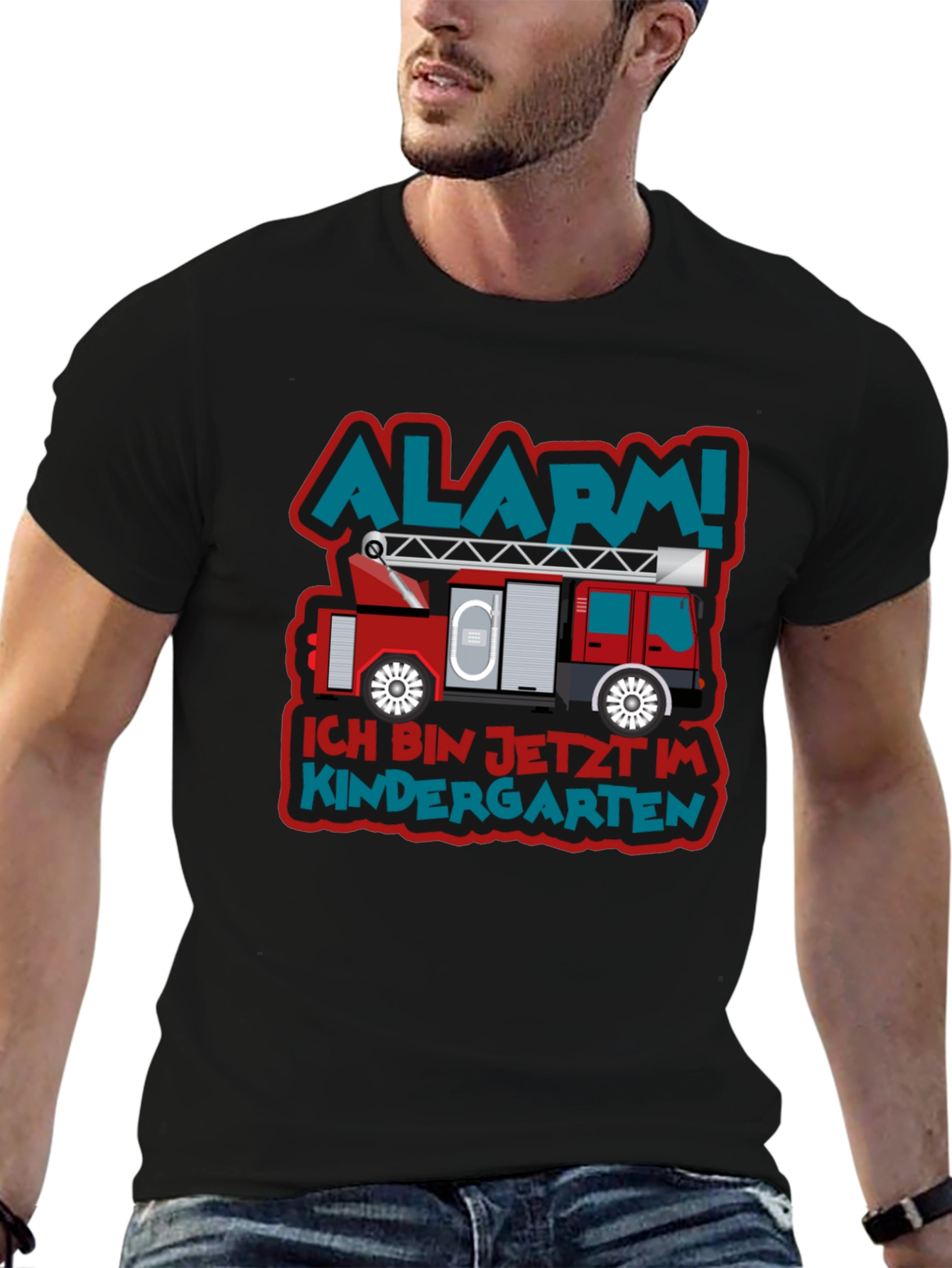 Alarm! Kindergarten Fire Truck T-Shirt
