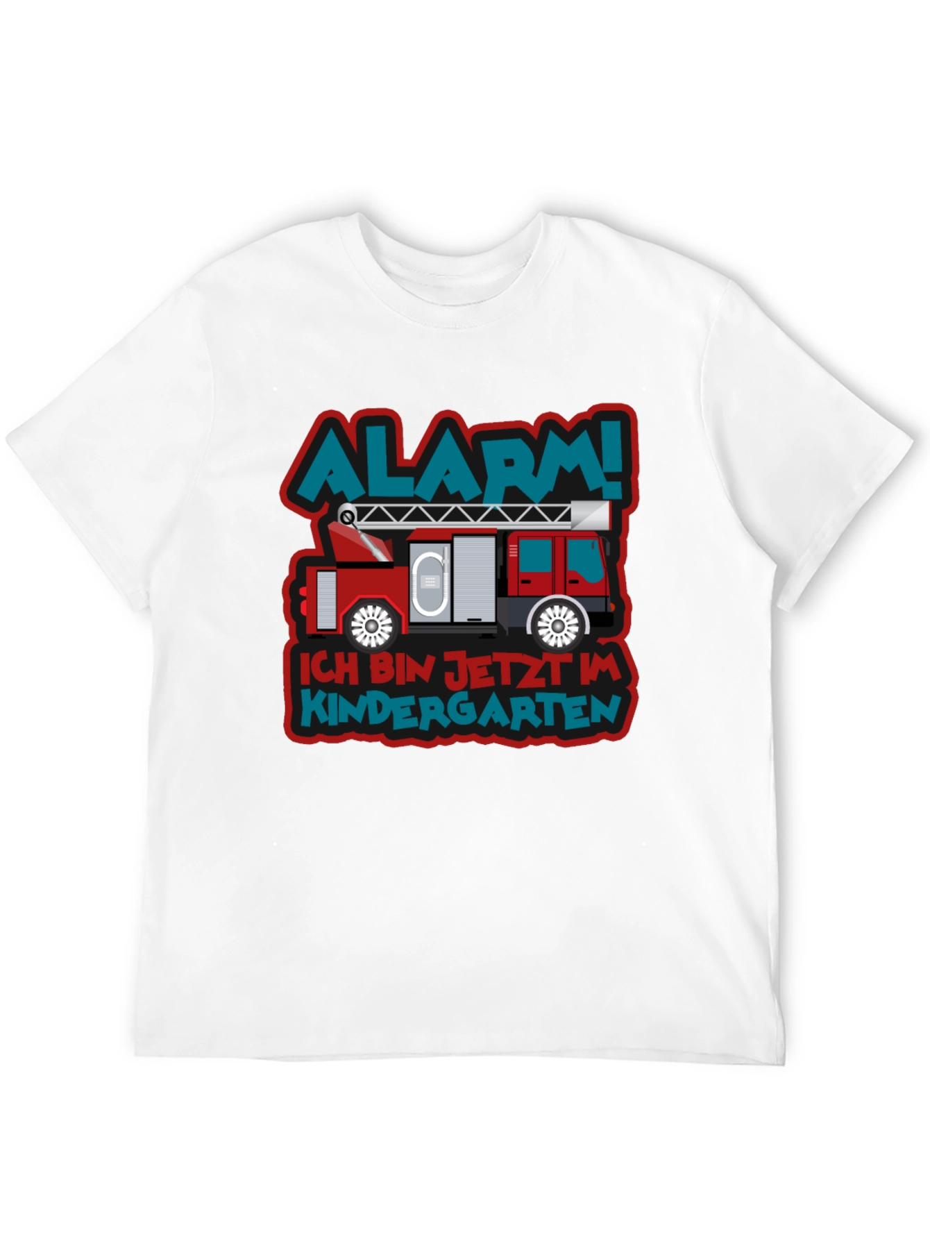 Alarm! Kindergarten Fire Truck T-Shirt