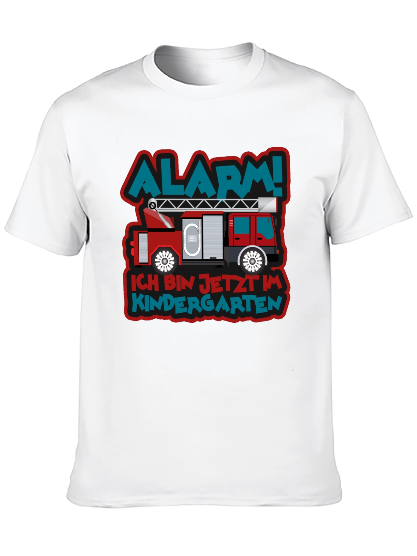 Alarm! Kindergarten Fire Truck T-Shirt