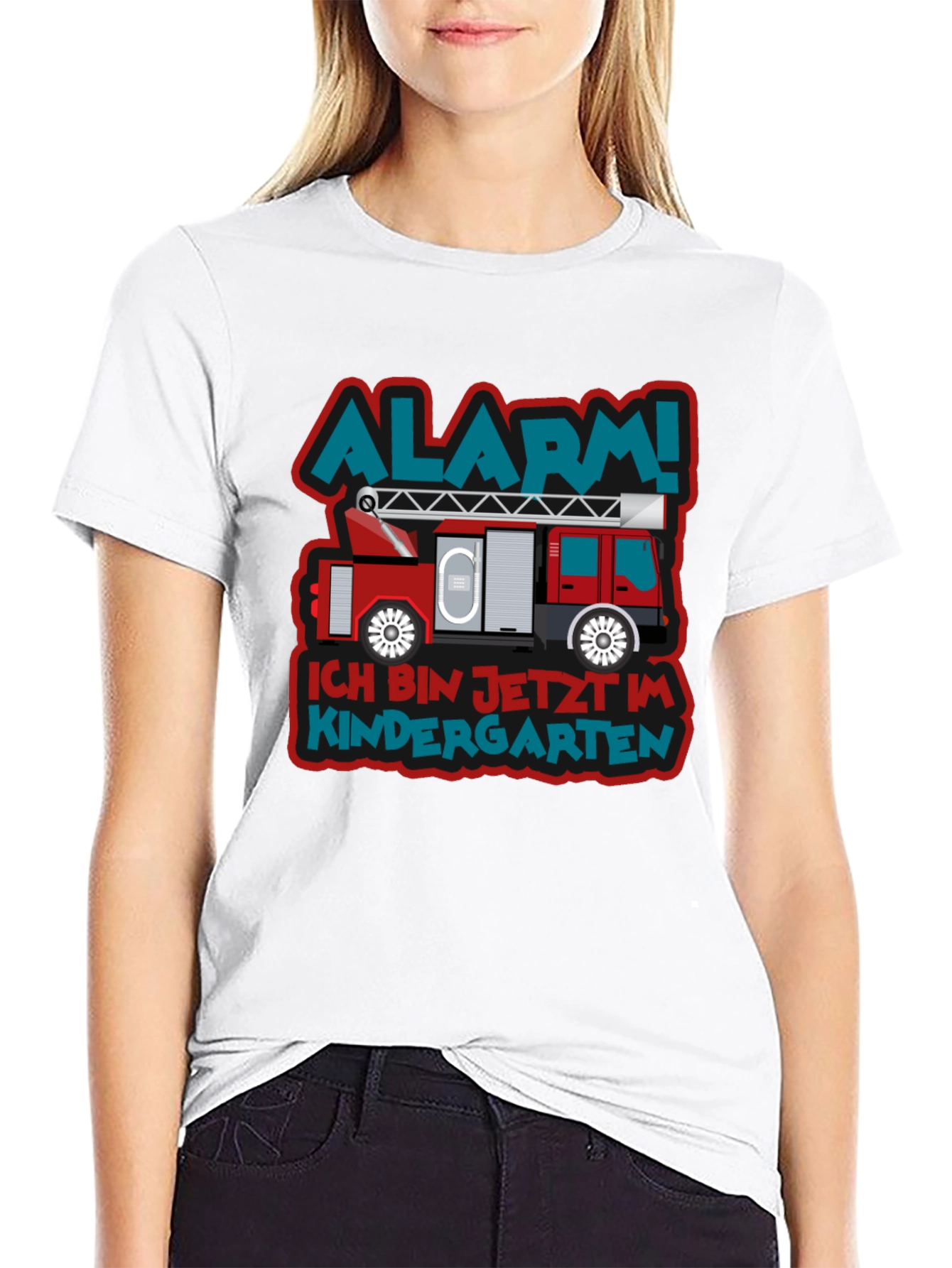 Alarm! Kindergarten Fire Truck T-Shirt