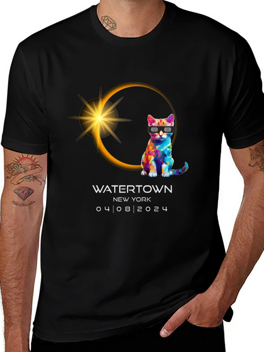Total Solar Eclipse 2024 Souvenir T-Shirt - Watertown NY
