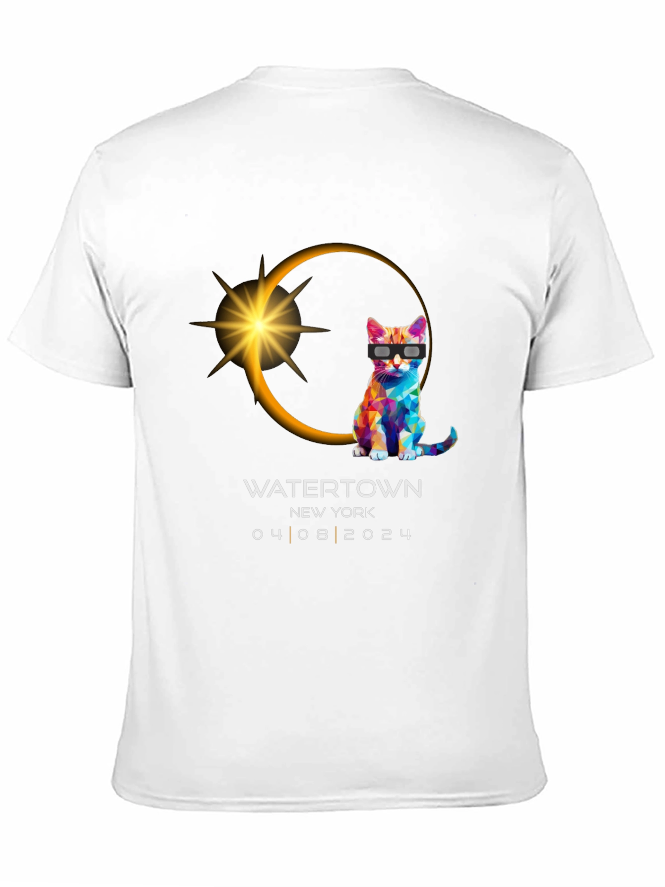 Total Solar Eclipse 2024 Souvenir T-Shirt - Watertown NY