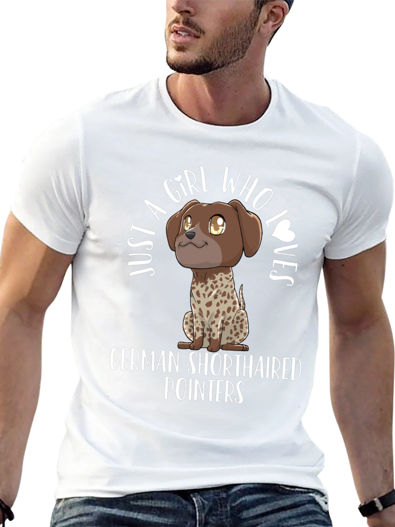 Girl Who Loves German Shorthaired Pointers T-Shirt
