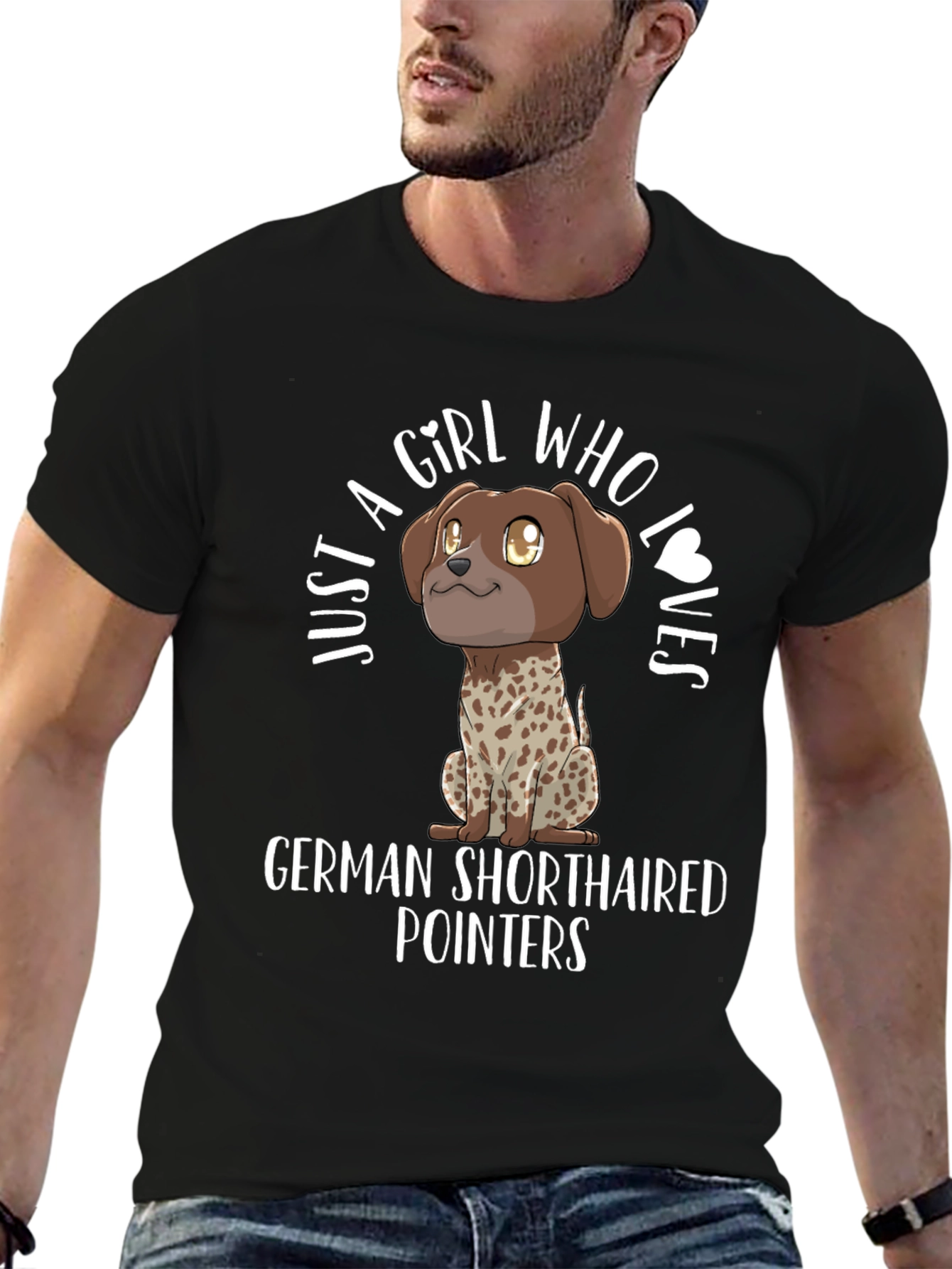 Girl Who Loves German Shorthaired Pointers T-Shirt