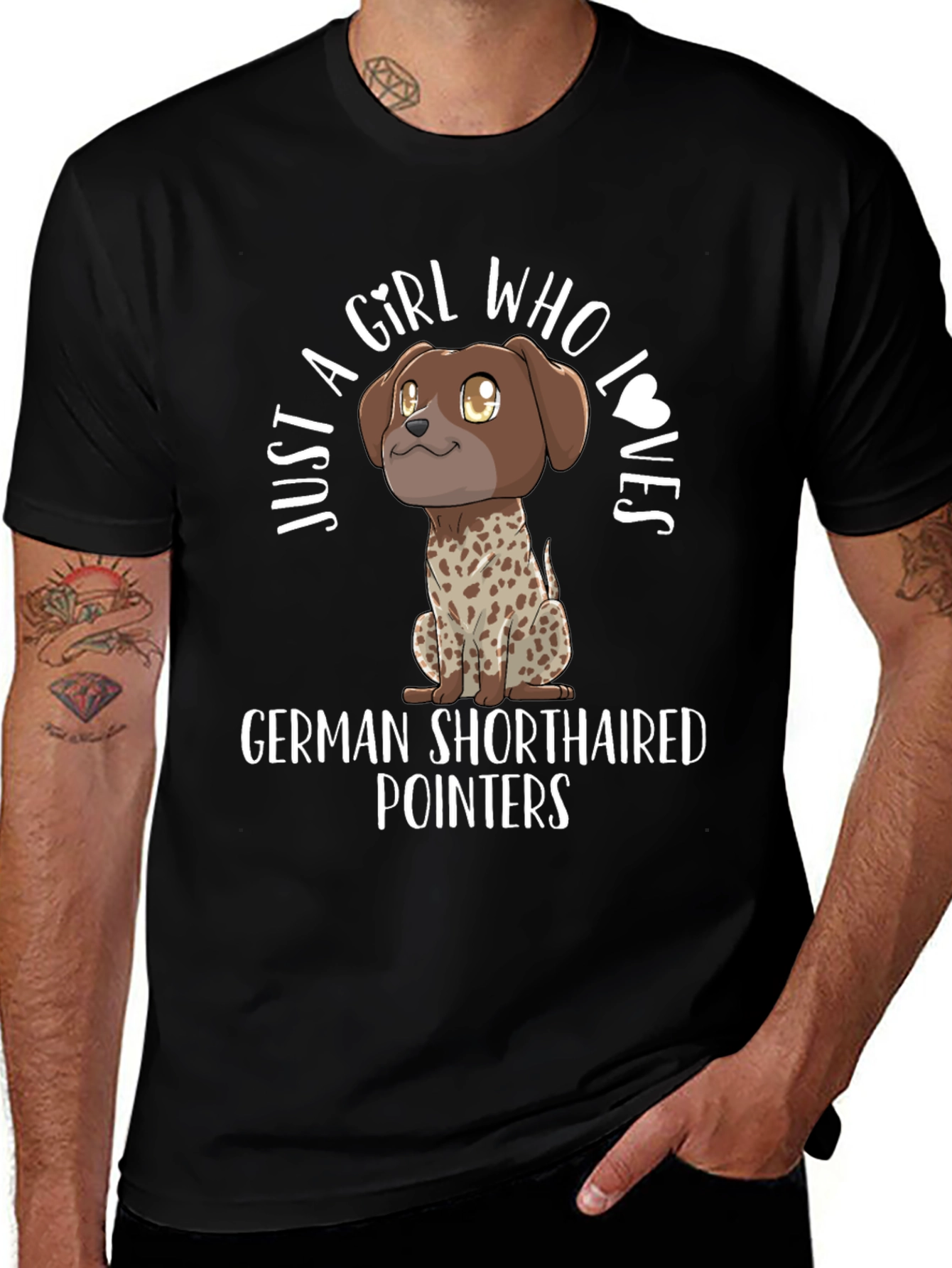 Girl Who Loves German Shorthaired Pointers T-Shirt