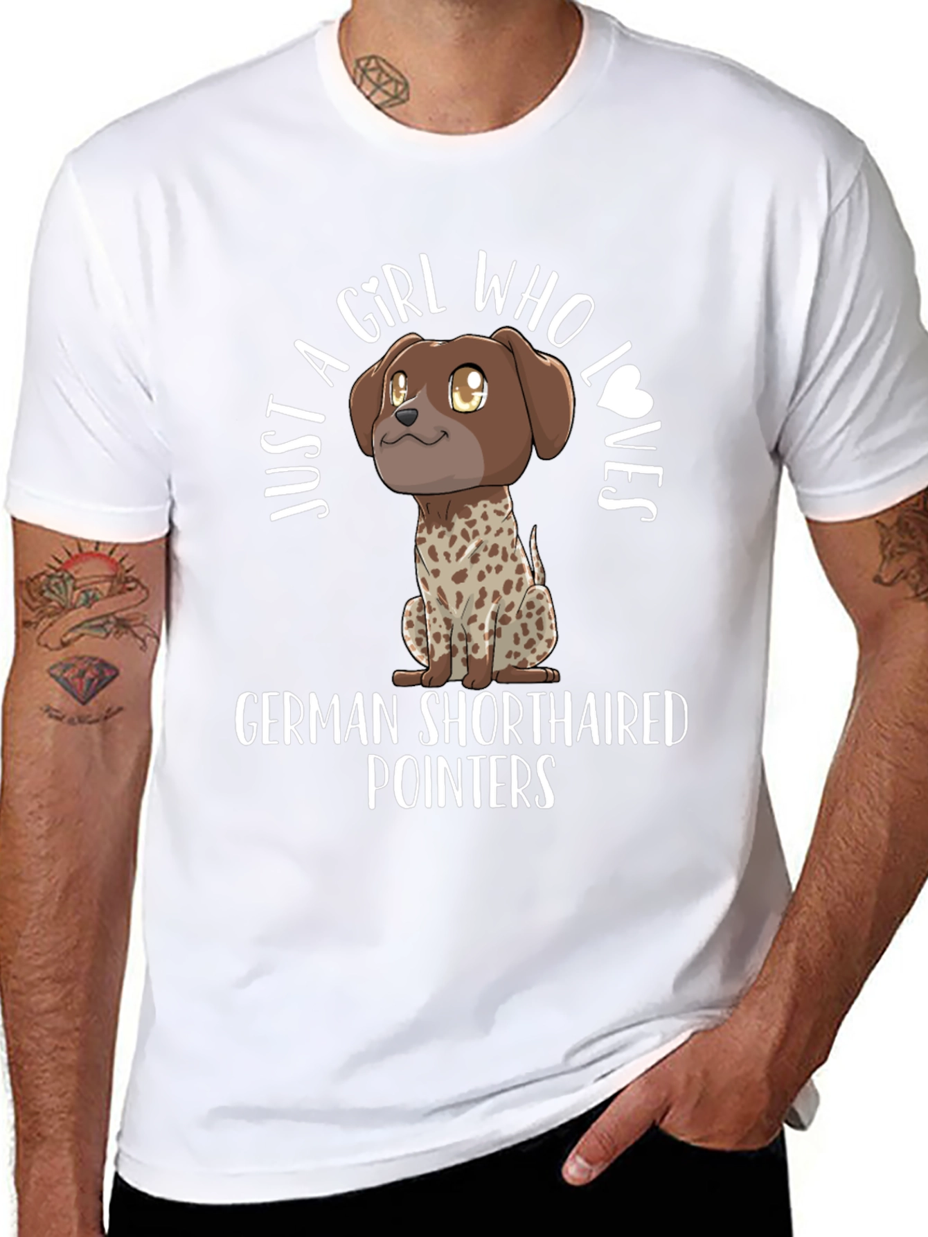 Girl Who Loves German Shorthaired Pointers T-Shirt