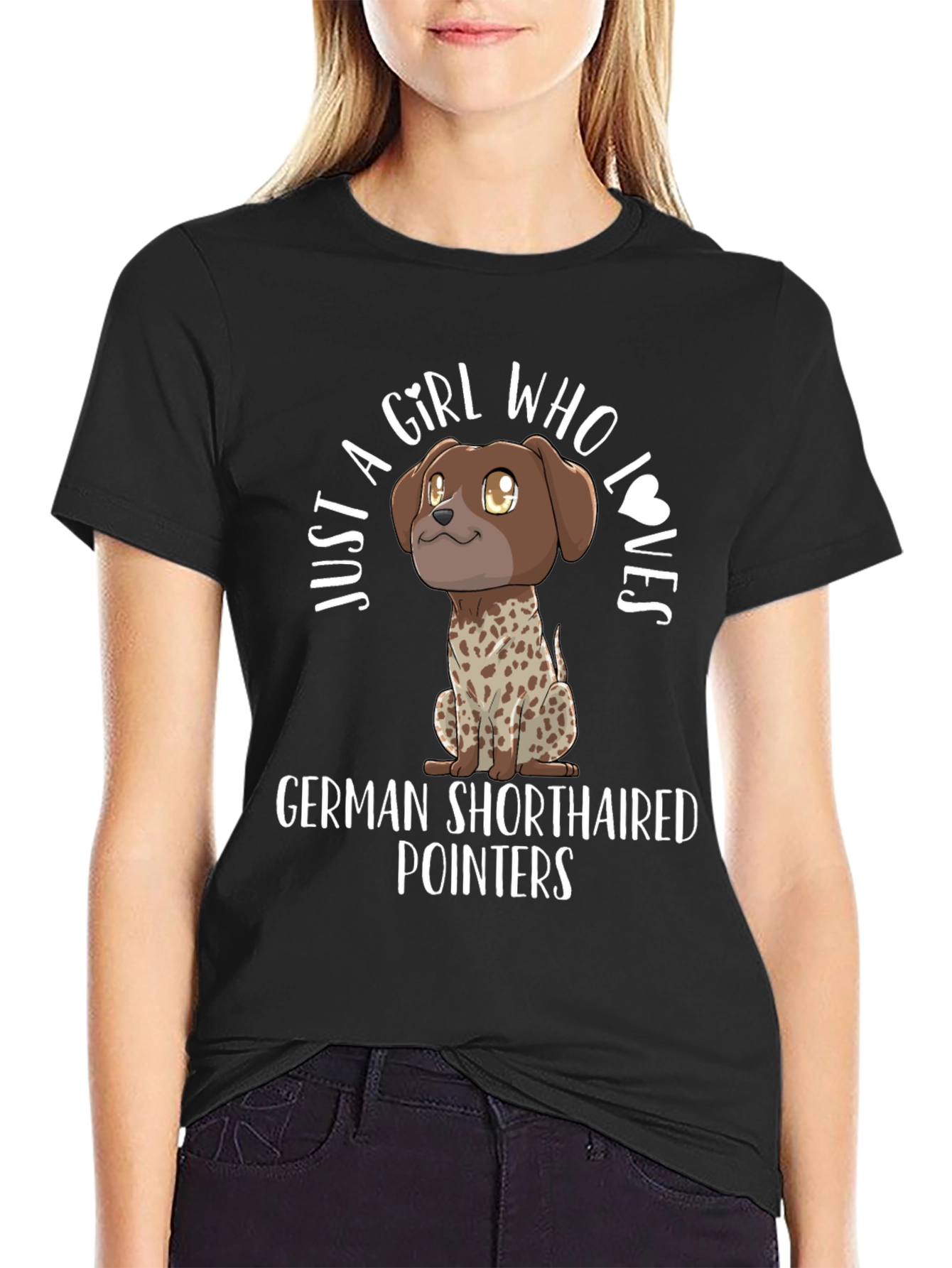 Girl Who Loves German Shorthaired Pointers T-Shirt