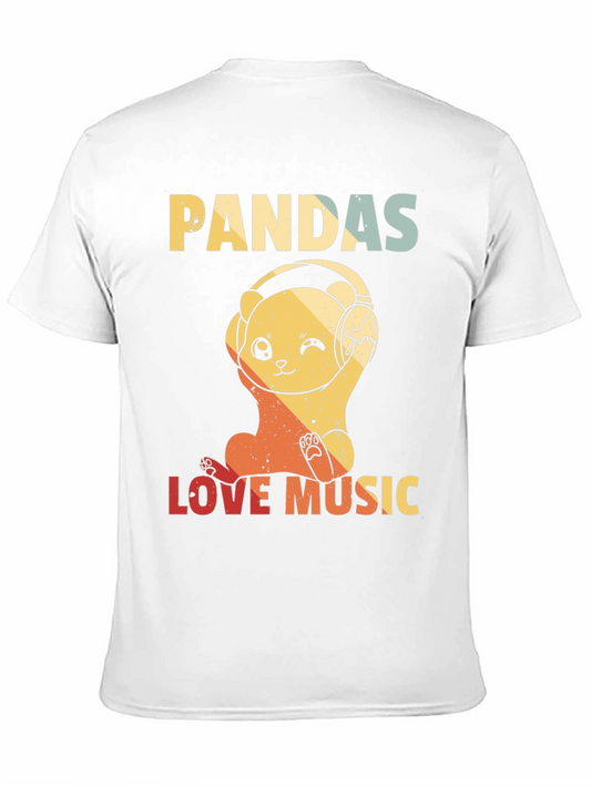 Pandas Love Music Graphic Tee
