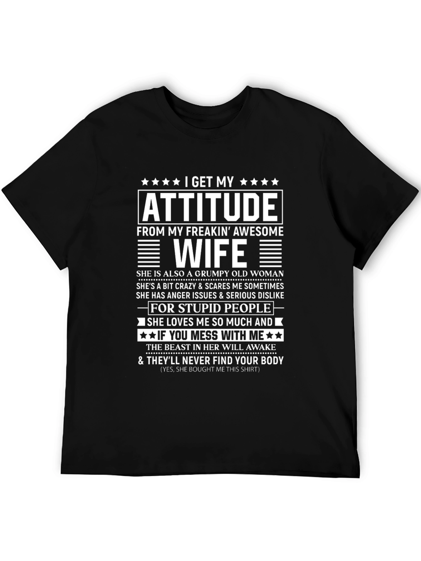 Funny Awesome Wife Graphic T-Shirt