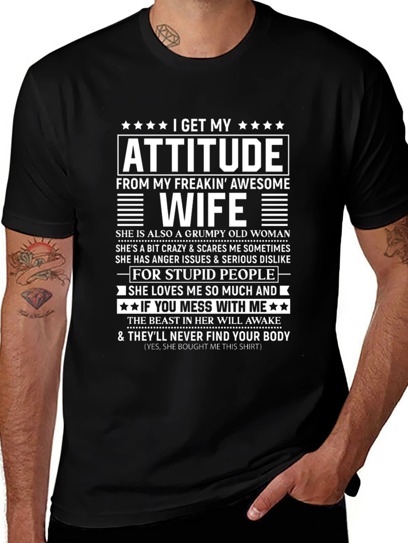 Funny Awesome Wife Graphic T-Shirt