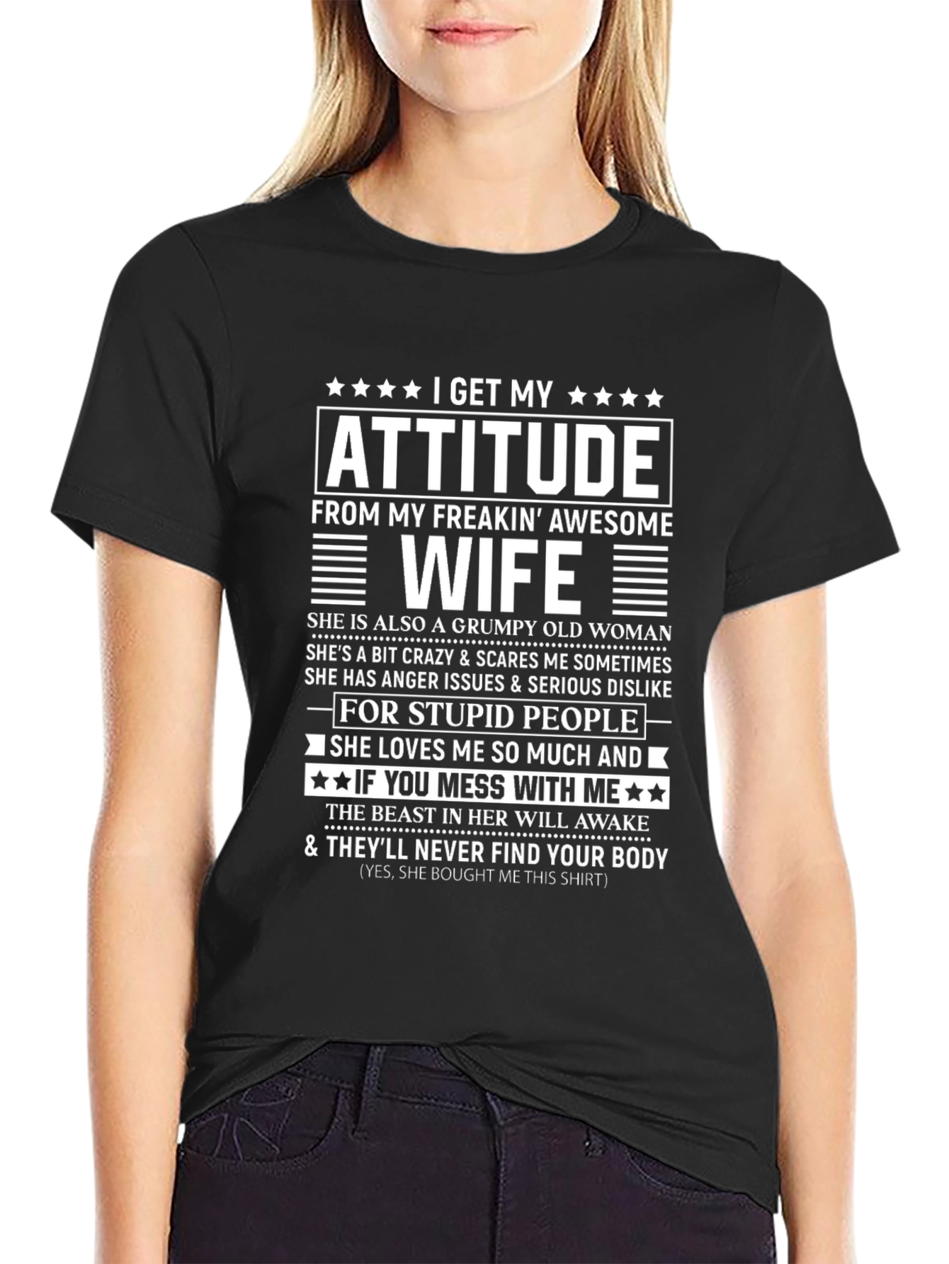 Funny Awesome Wife Graphic T-Shirt