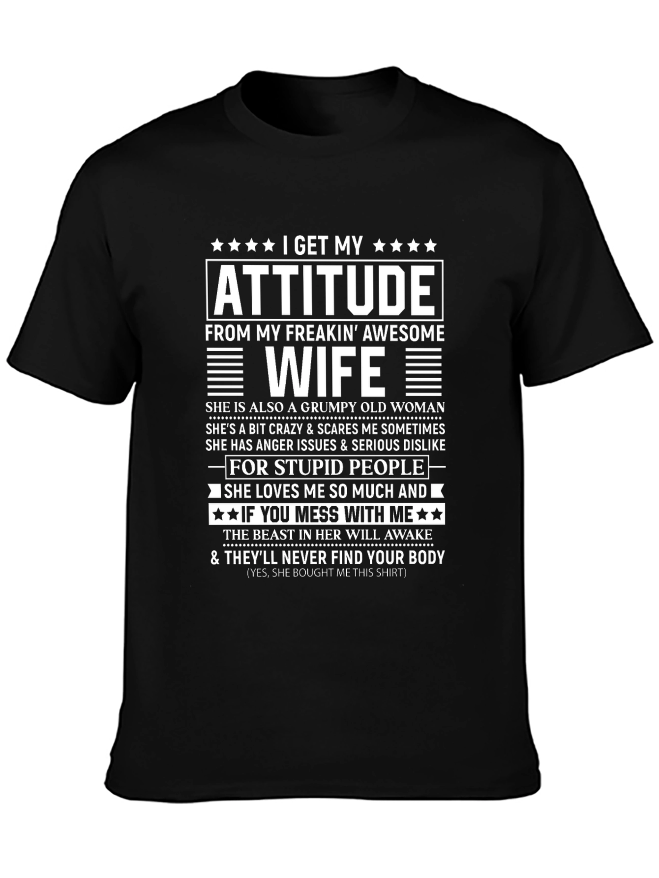 Funny Awesome Wife Graphic T-Shirt