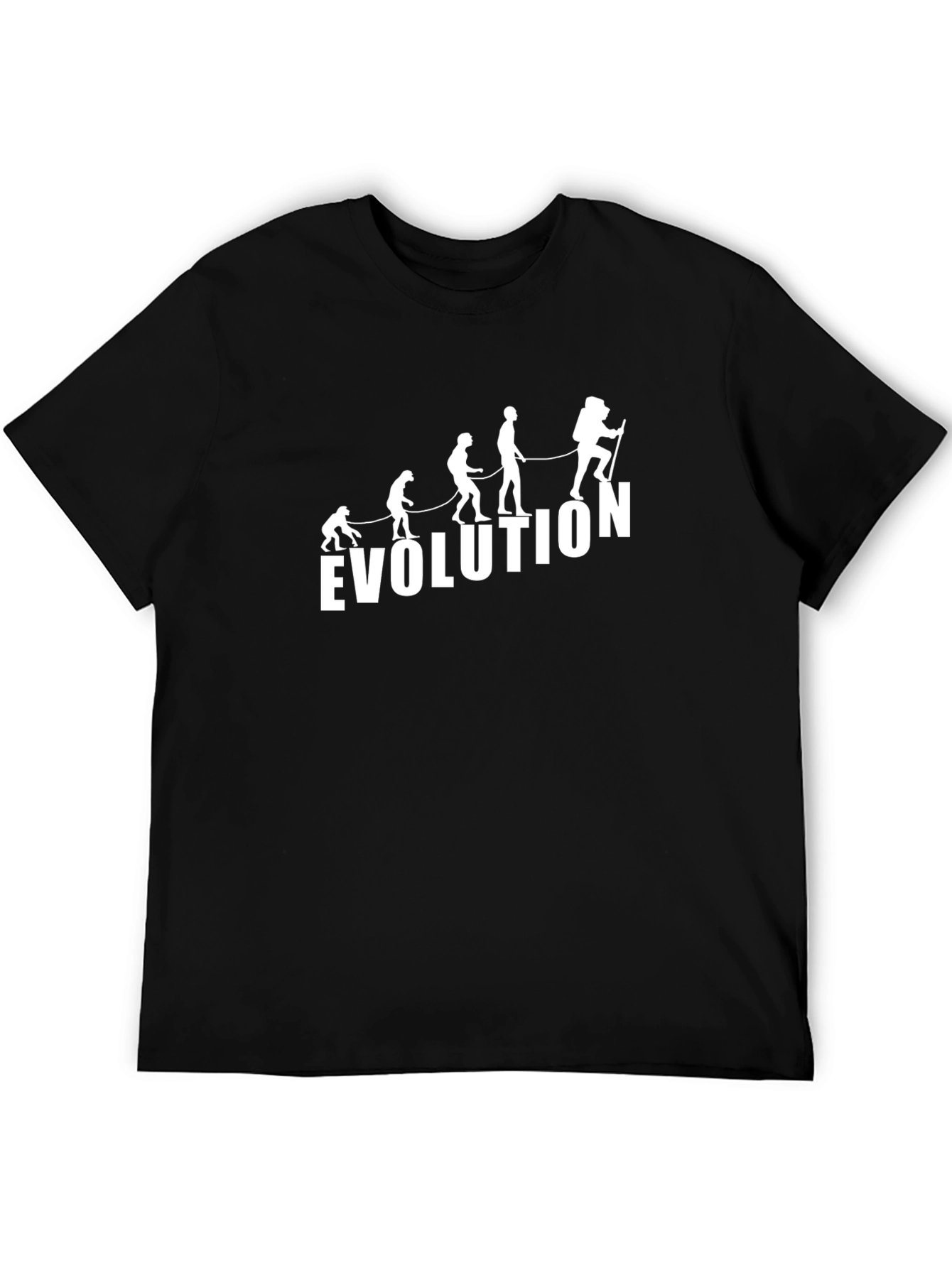 Evolution Hiker Graphic Tee - Black Cotton Blend