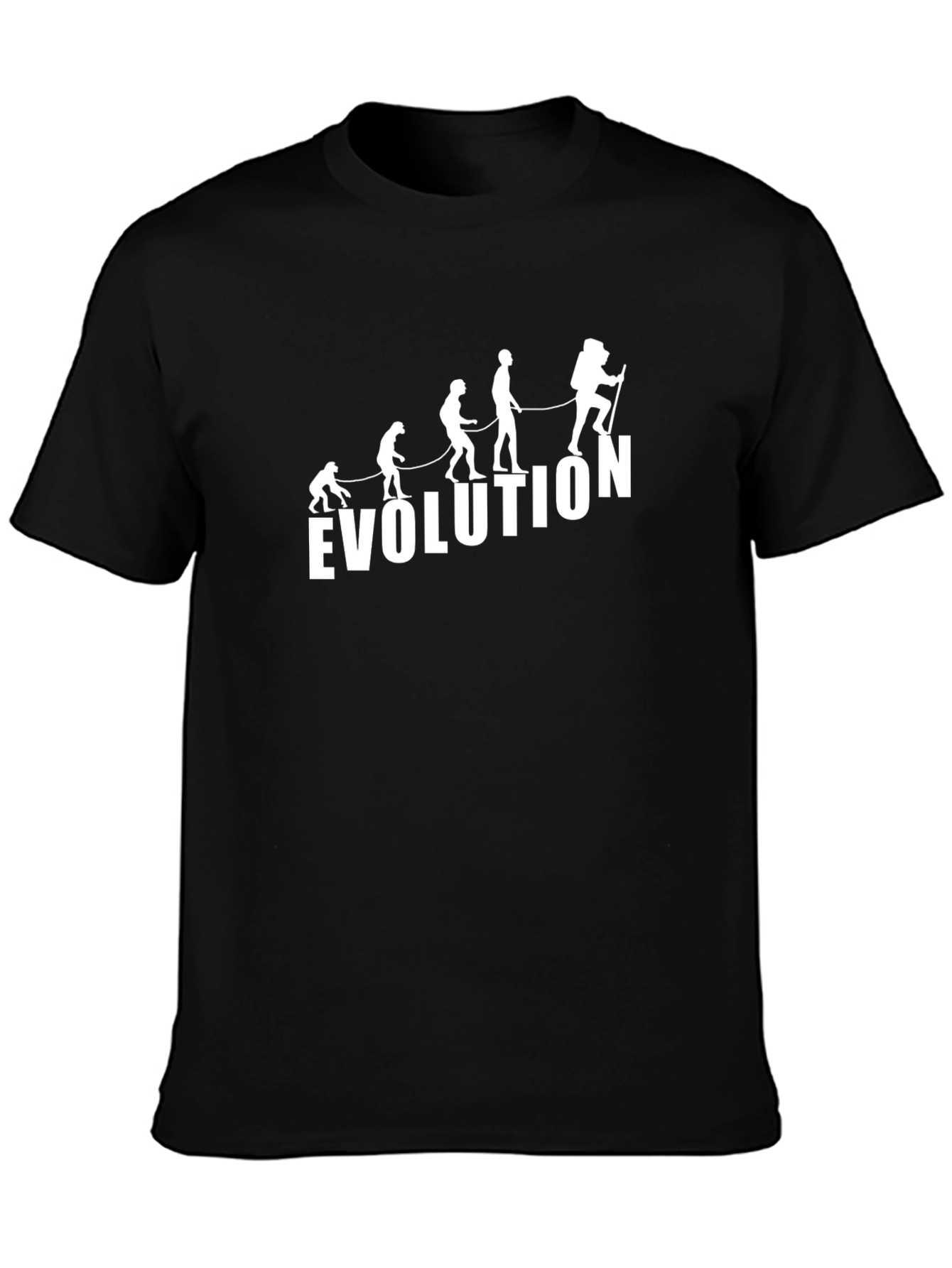 Evolution Hiker Graphic Tee - Black Cotton Blend
