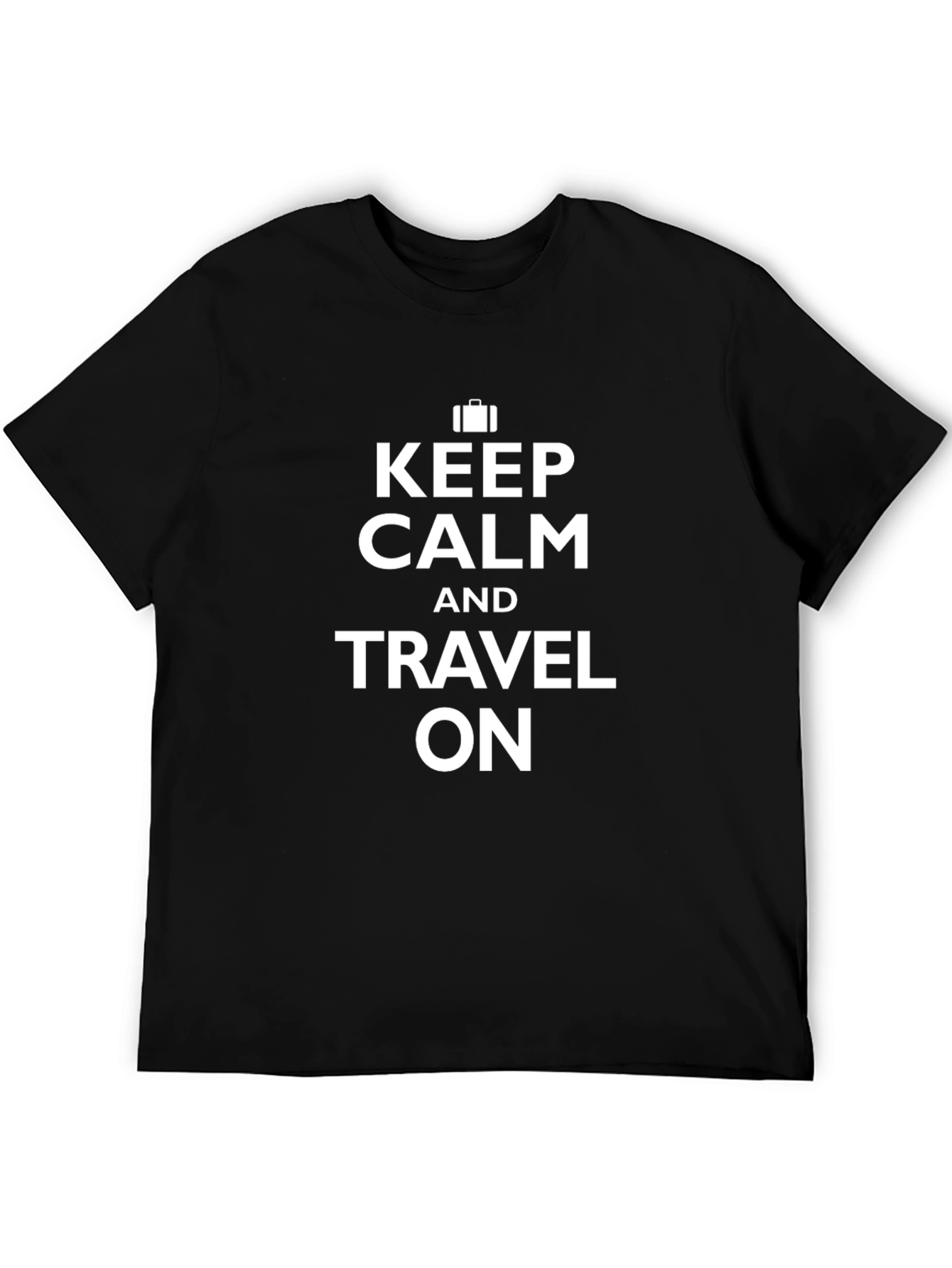 Keep Calm & Travel On Black T-Shirt