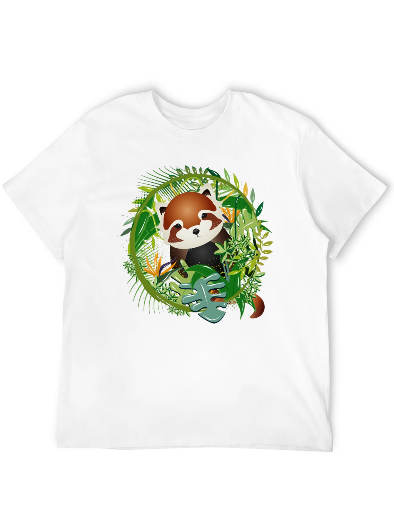 Red Panda Jungle Tee - Mens Graphic T-Shirt