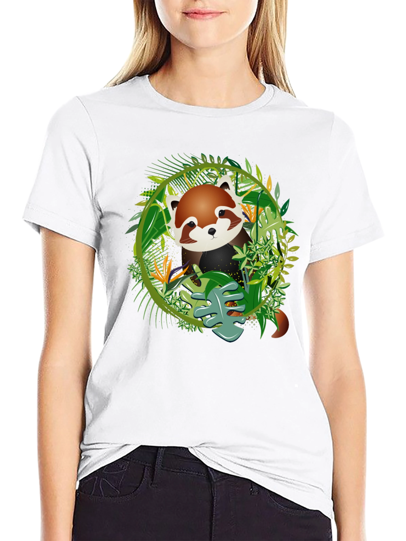 Red Panda Jungle Tee - Mens Graphic T-Shirt