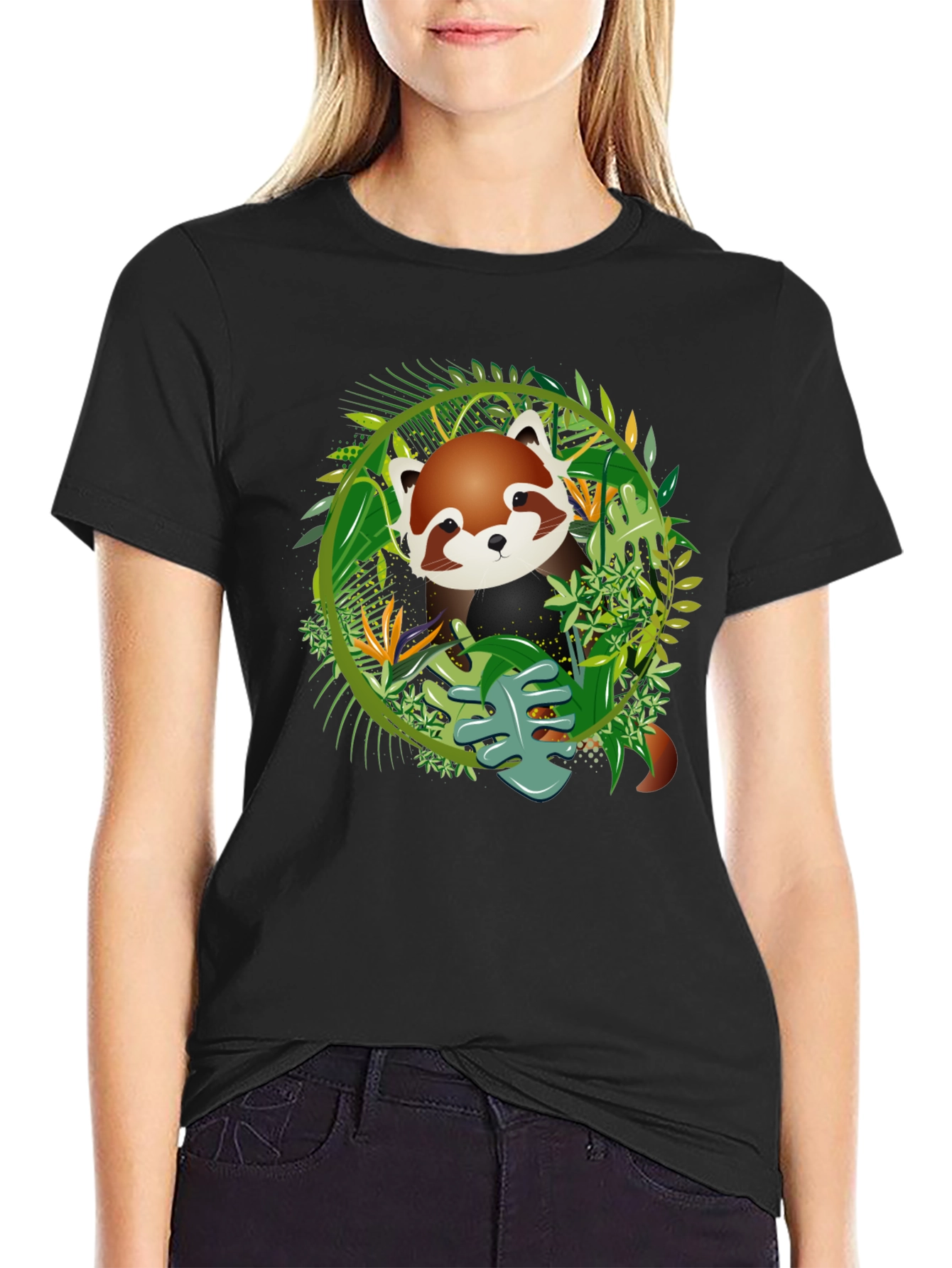 Red Panda Jungle Tee - Mens Graphic T-Shirt